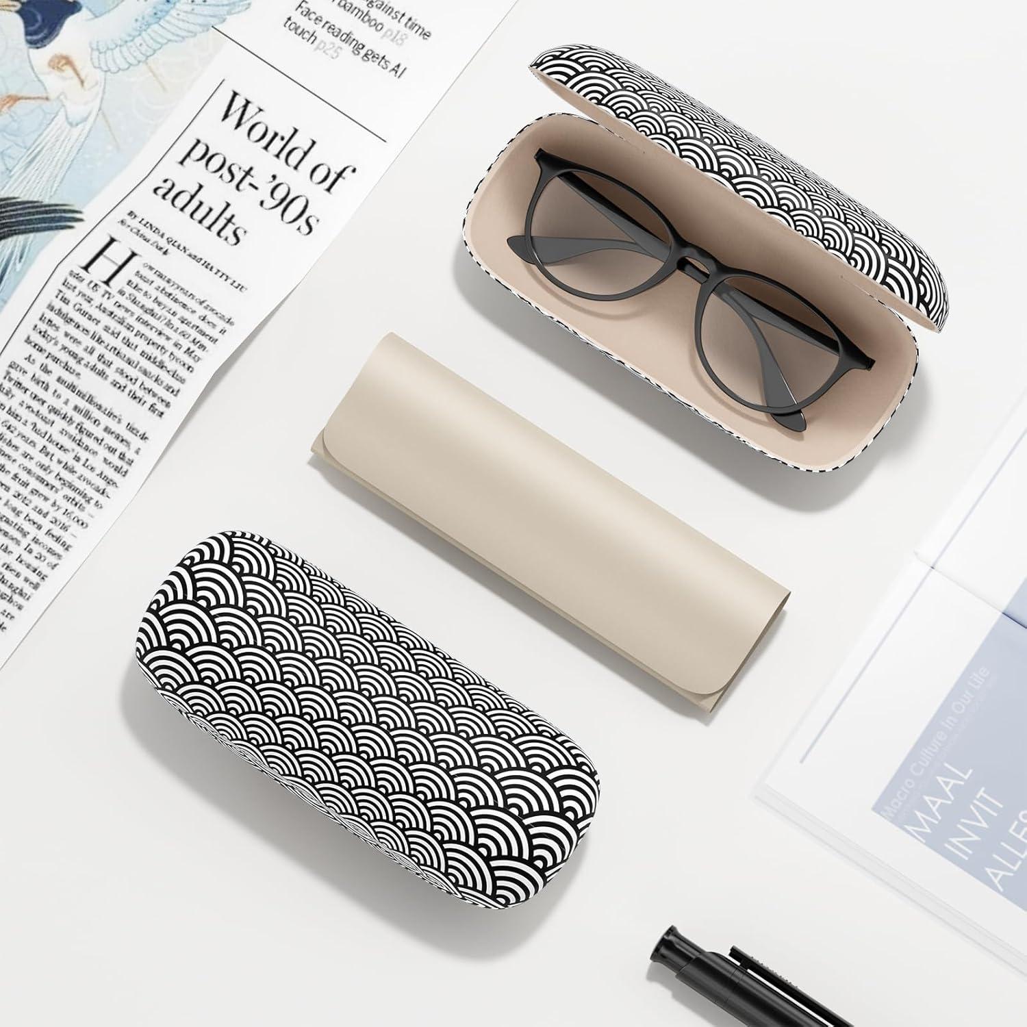 Estuche Duro para Gafas Unisex con Paño de Limpieza