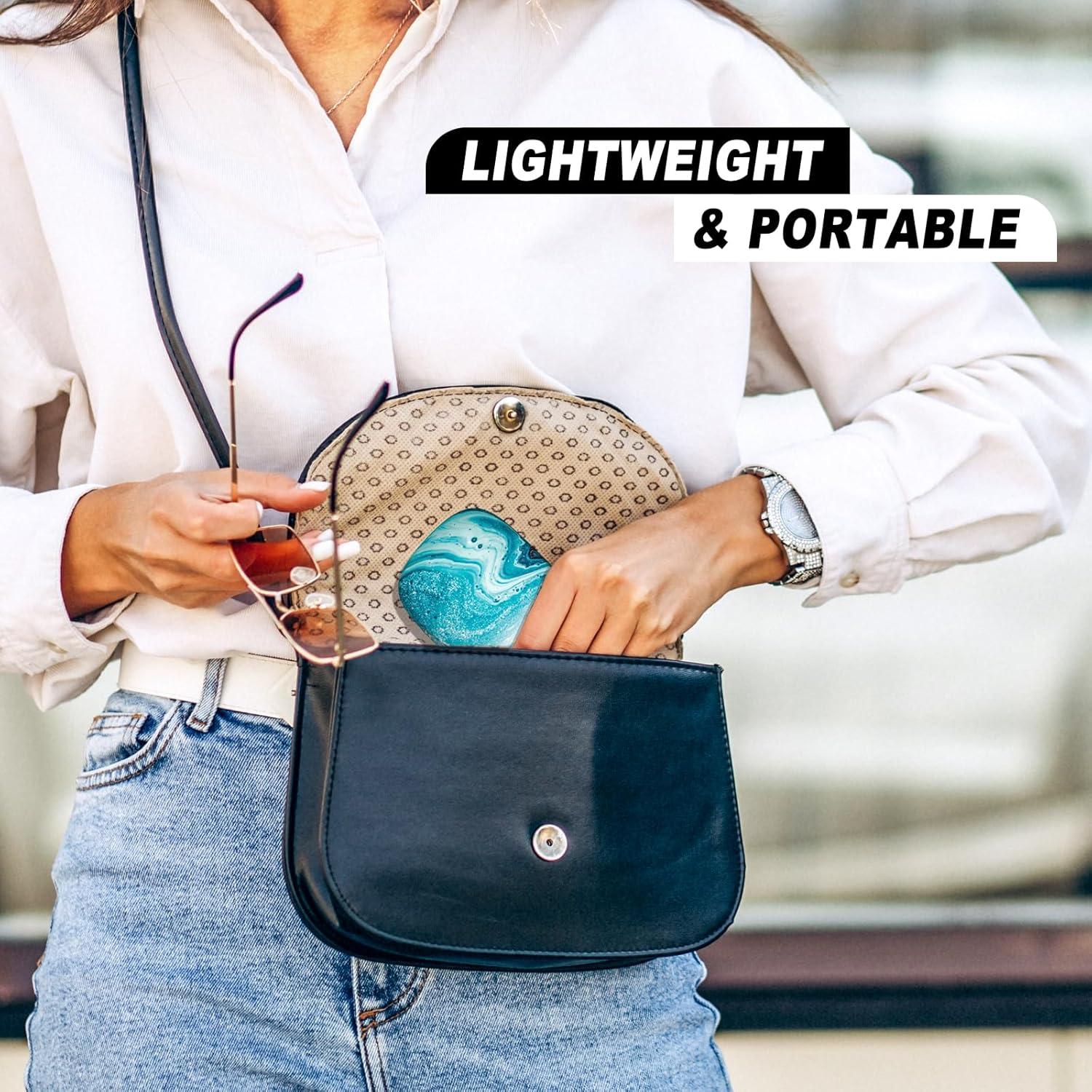 Estuche Duro para Gafas Mármol Azul Océano Unisex