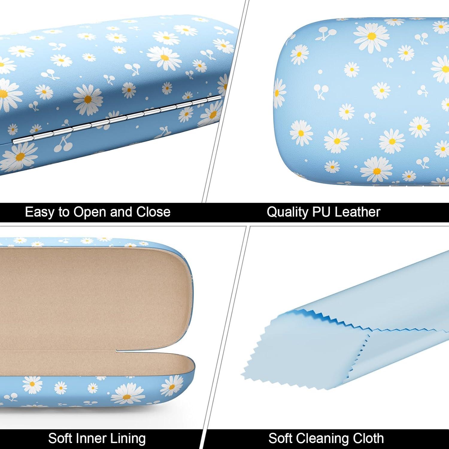 Estuche Duro para Gafas Unisex Marca Margarita Azul