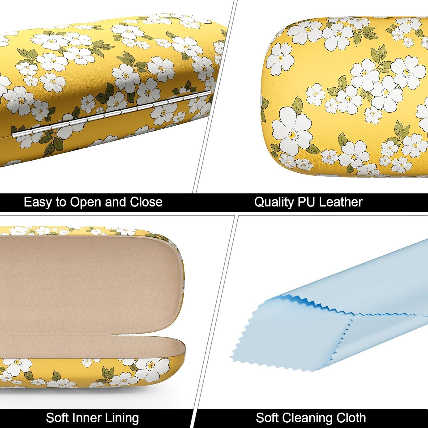 Estuche Duro para Gafas Unisex con Paño de Limpieza