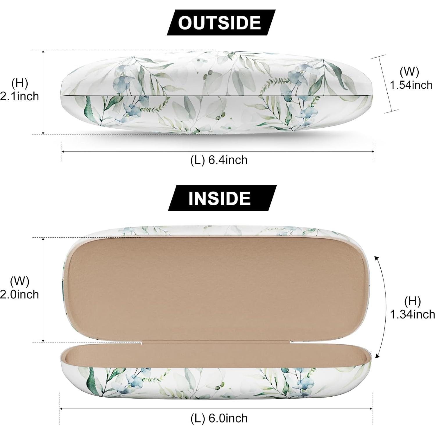 Estuche Duro para Gafas Unisex Hojas de Eucalipto