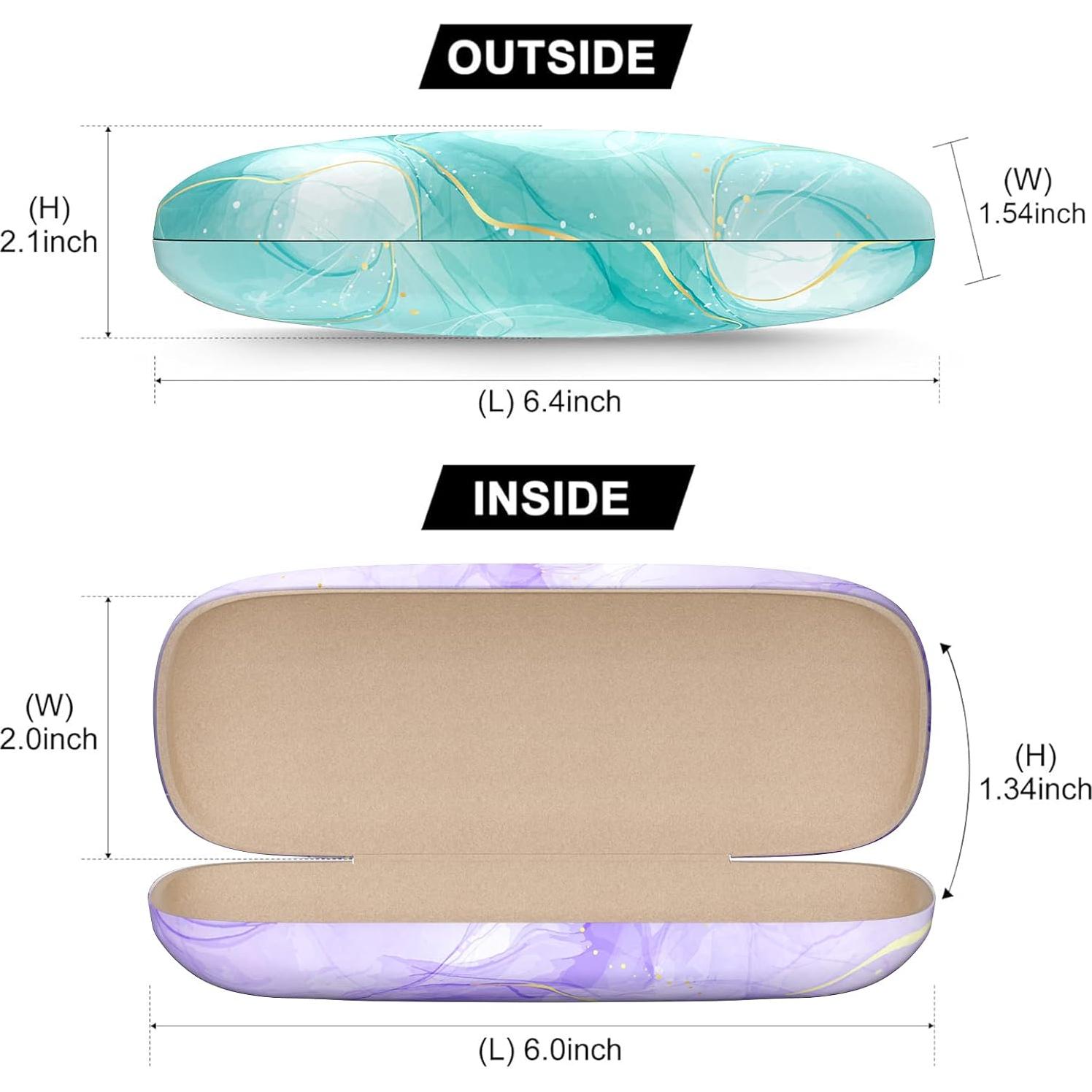 Estuche Duro para Gafas Unisex - 3 Piezas Mármol Colorido