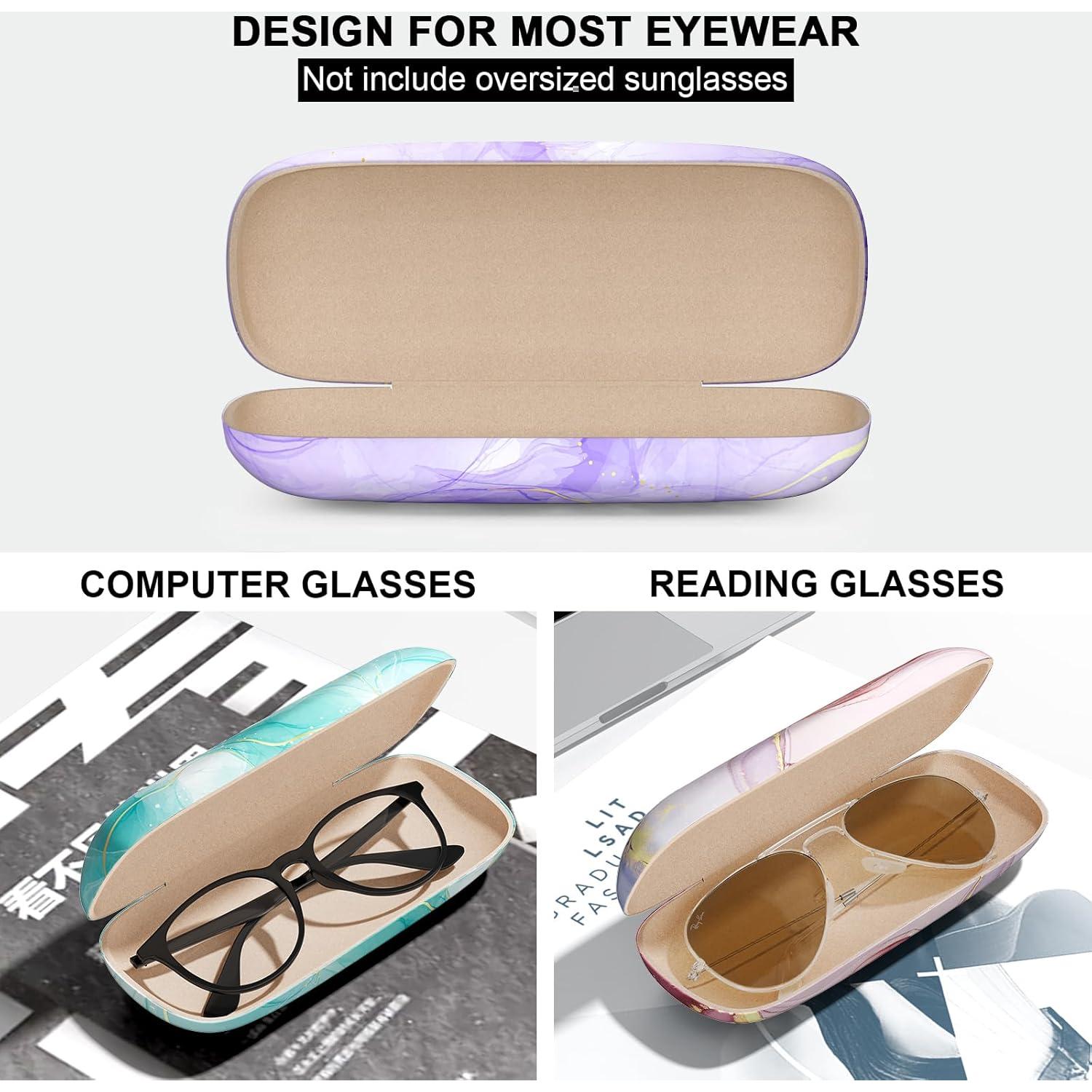 Estuche Duro para Gafas Unisex - 3 Piezas Mármol Colorido