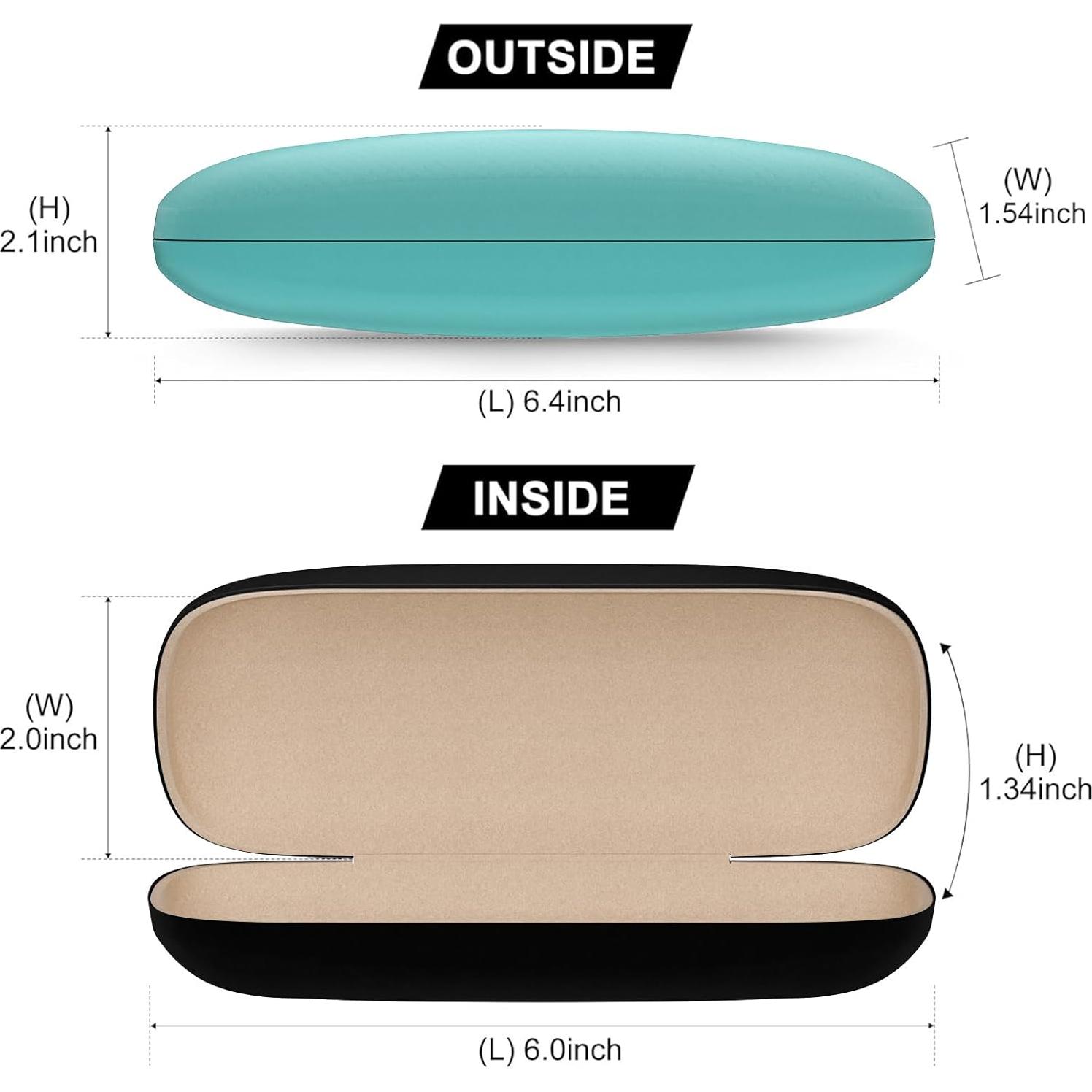 Estuche Duro para Gafas Unisex con Paño de Limpieza