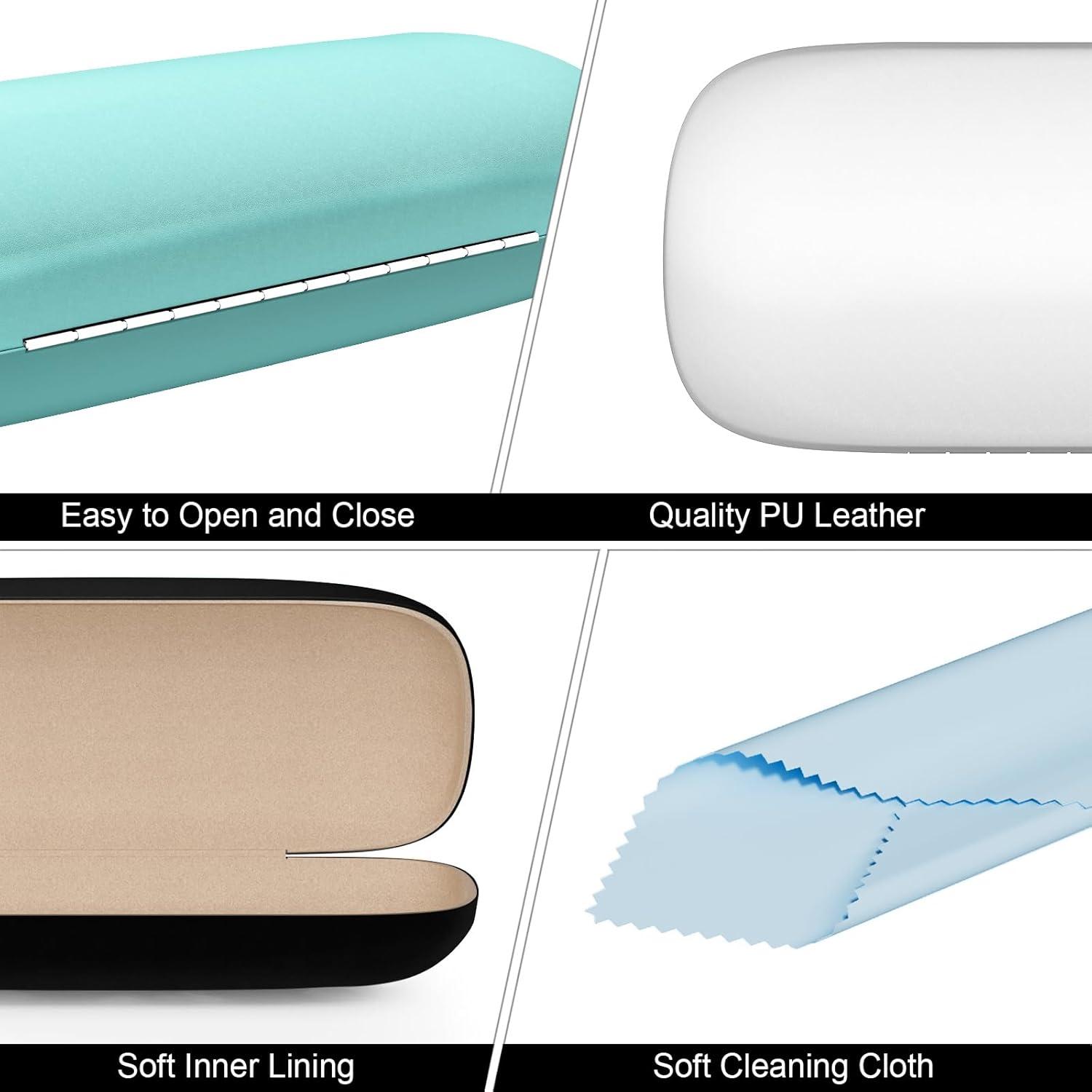 Estuche Duro para Gafas Unisex con Paño de Limpieza