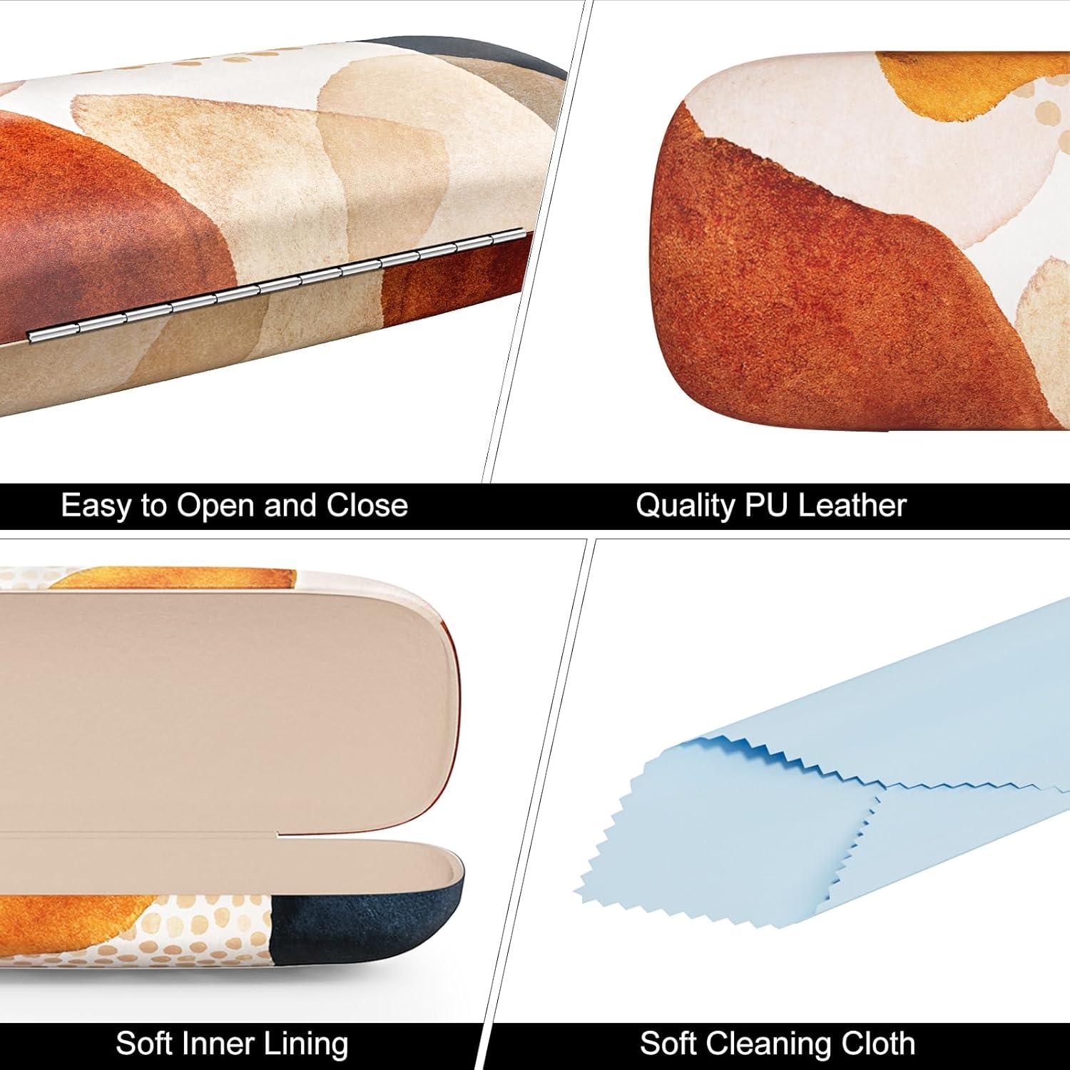 Estuche Duro para Gafas Manchas Abstractas con Paño