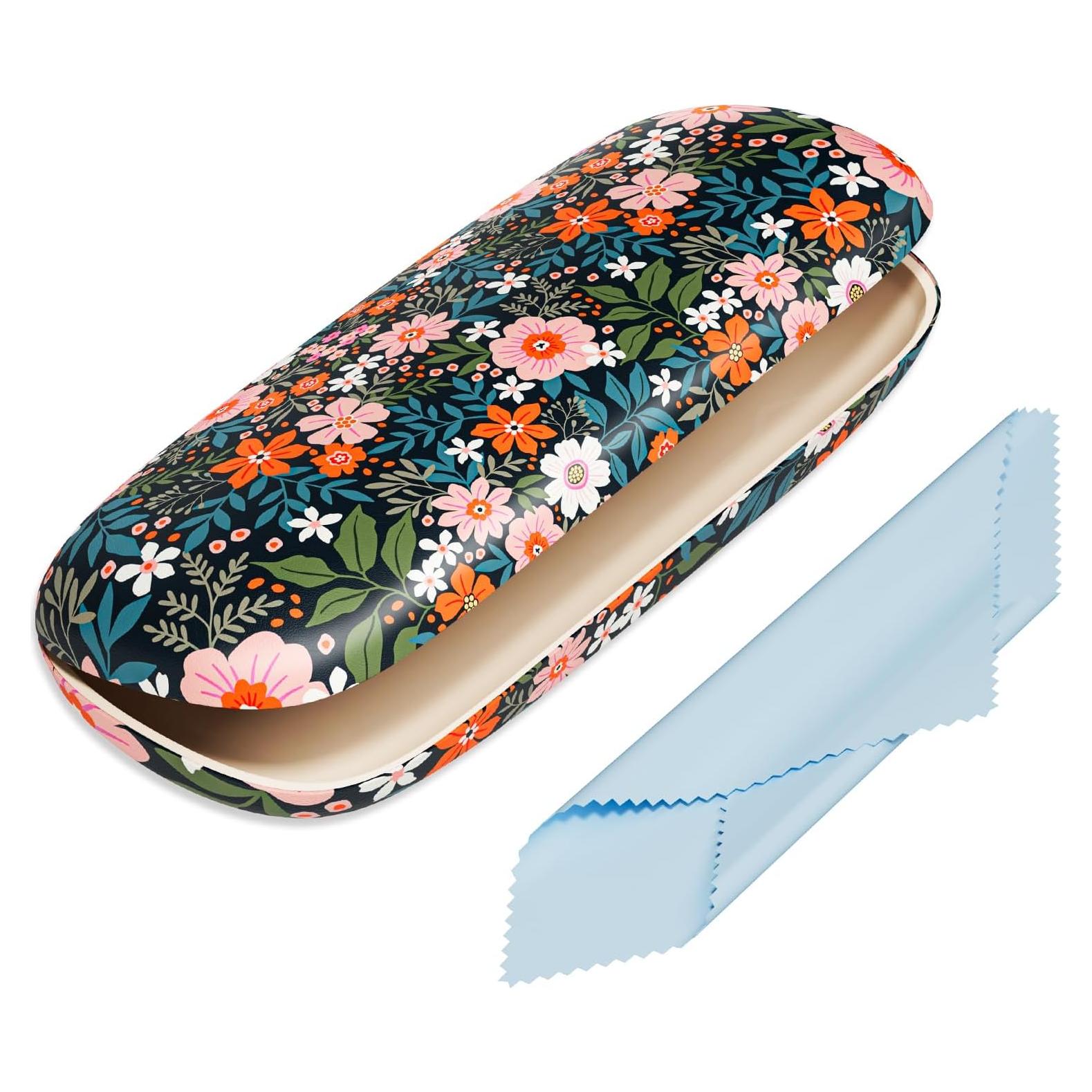 Estuche Duro para Gafas Colorido Unisex con Paño de Limpieza