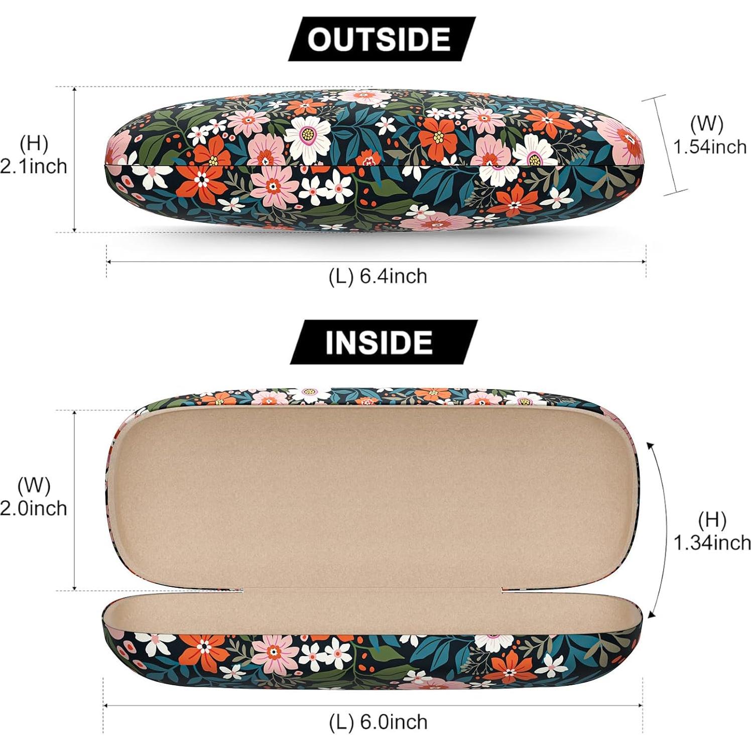 Estuche Duro para Gafas Colorido Unisex con Paño de Limpieza