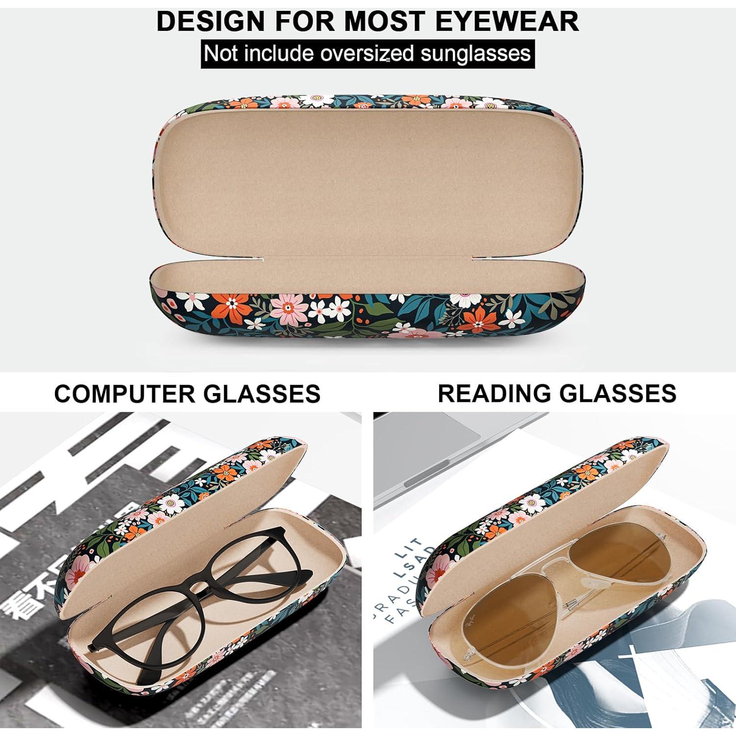 Estuche Duro para Gafas Colorido Unisex con Paño de Limpieza