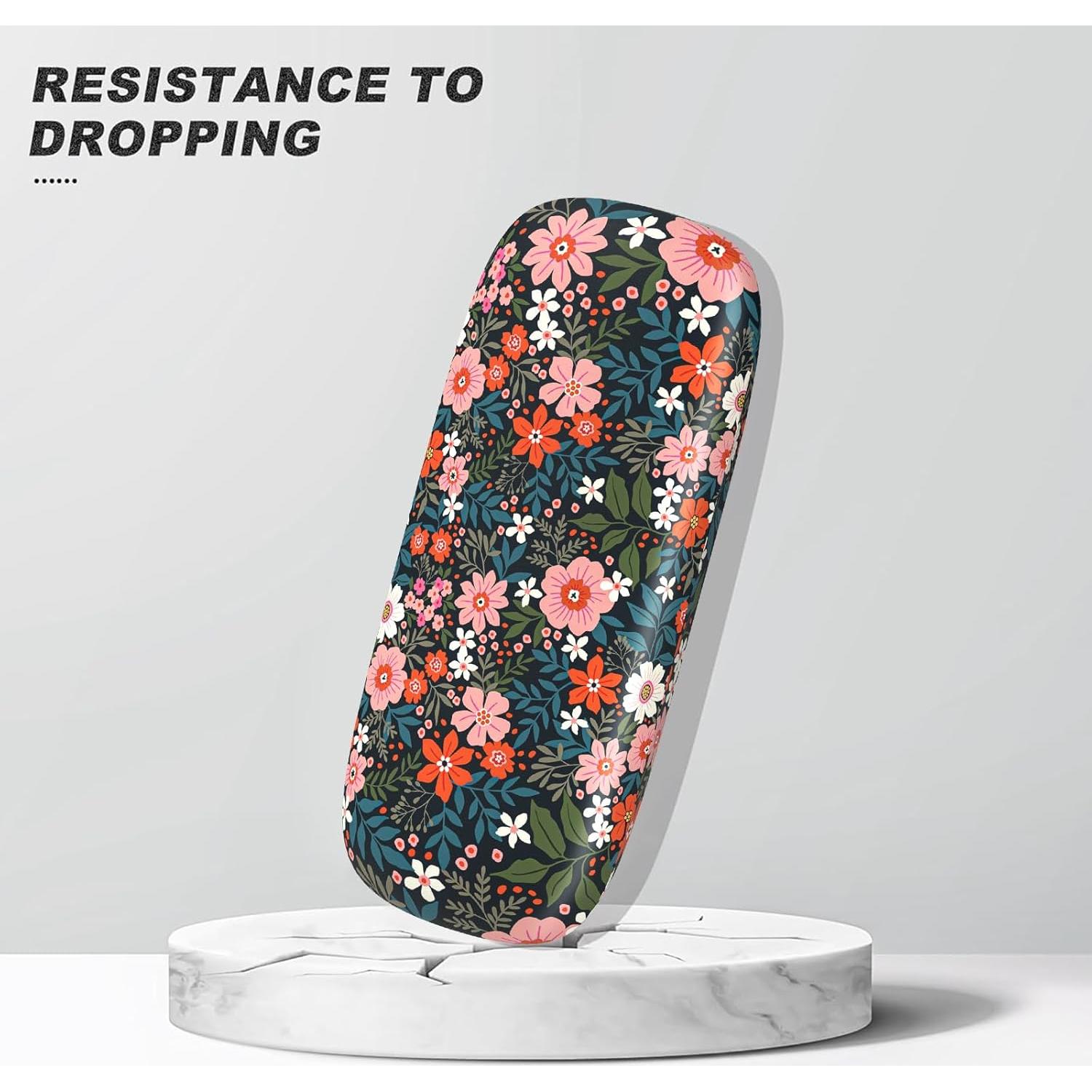 Estuche Duro para Gafas Colorido Unisex con Paño de Limpieza