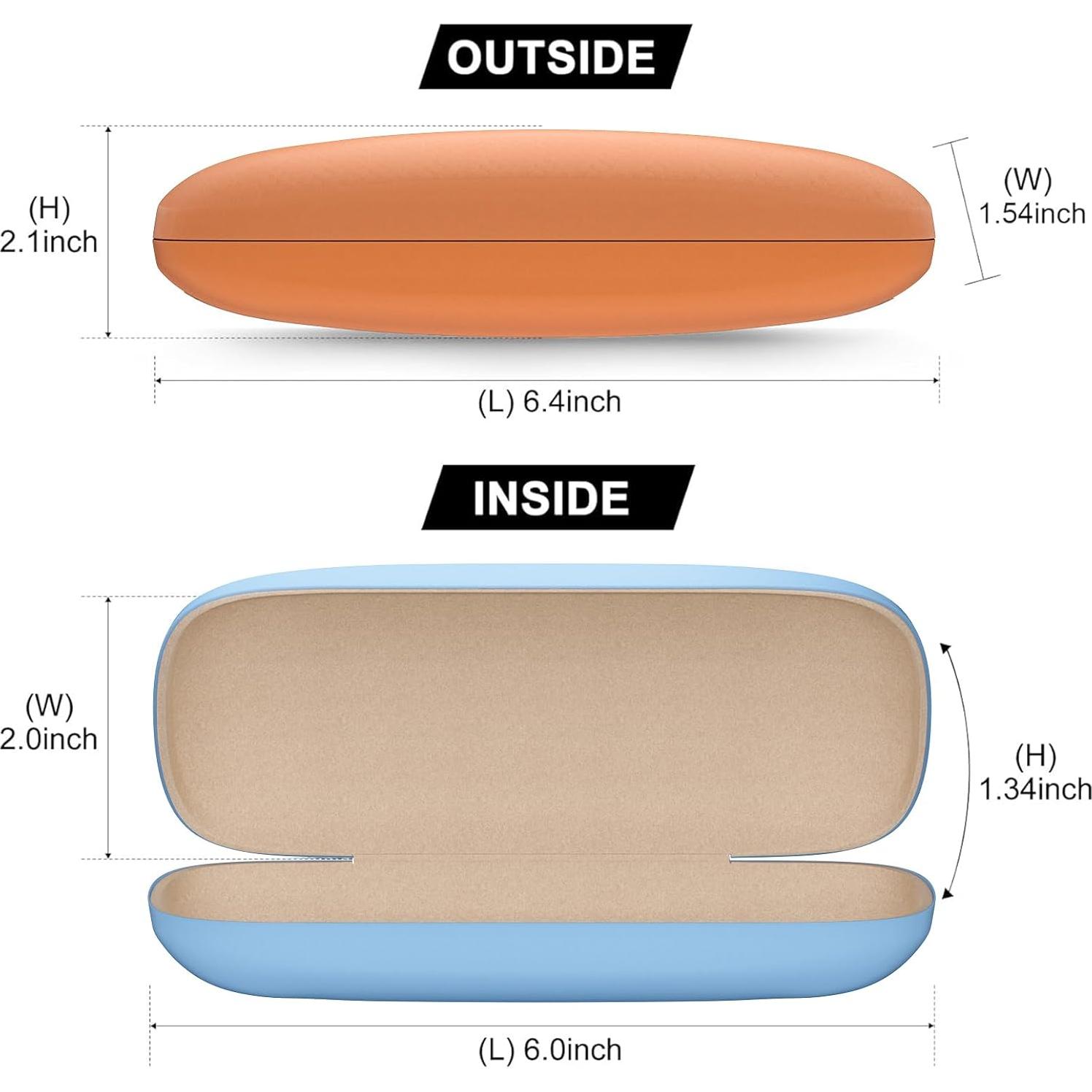 Estuche Duro para Gafas Unisex con Paño de Limpieza