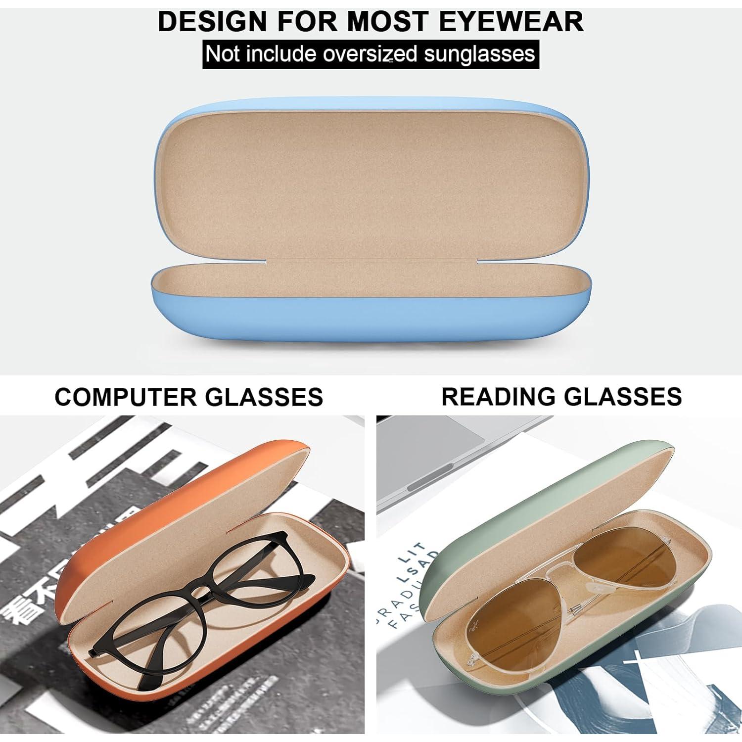Estuche Duro para Gafas Unisex con Paño de Limpieza