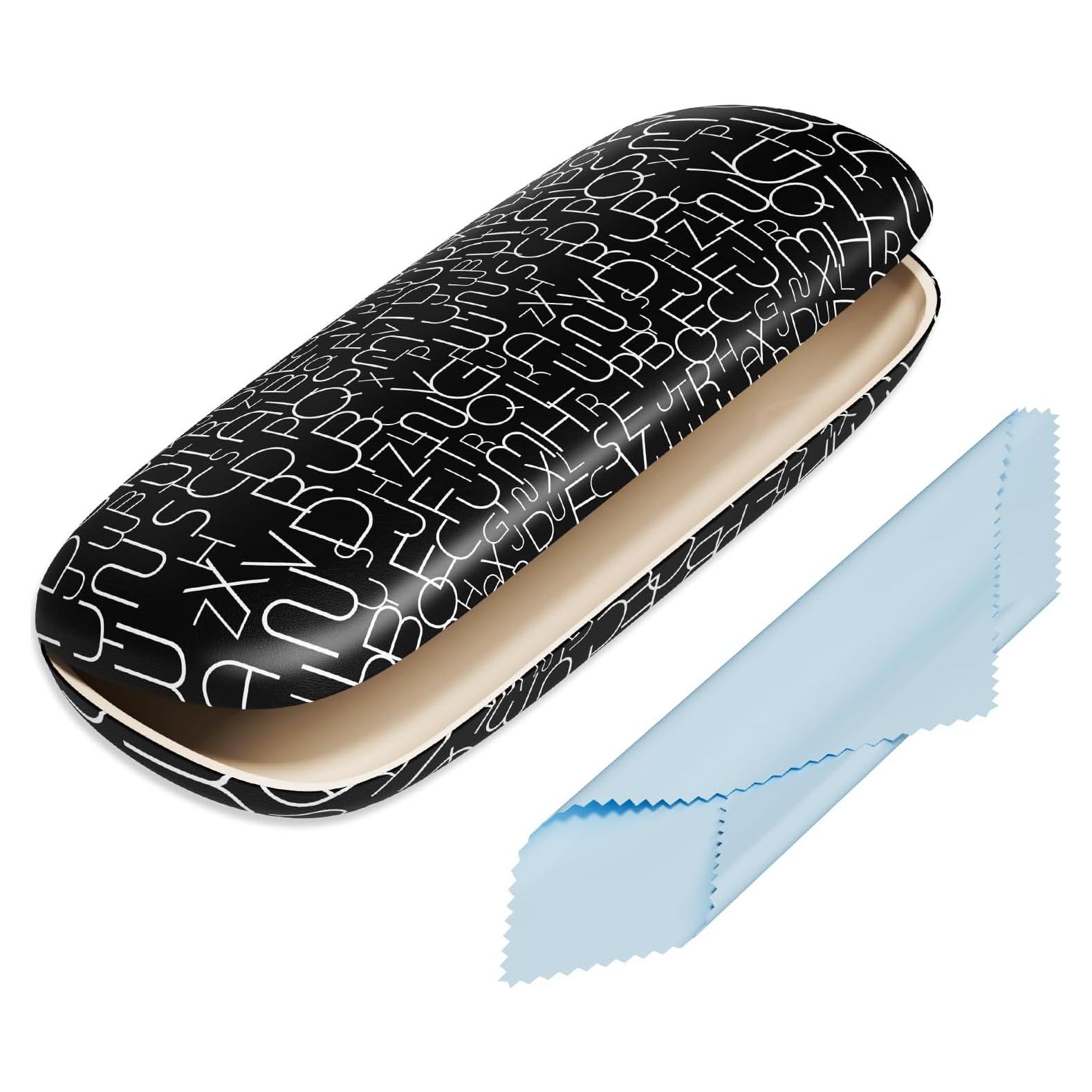 Estuche Duro para Gafas Unisex con Paño de Limpieza