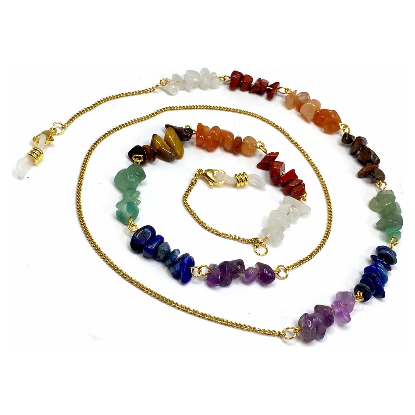 Cadena para Gafas ALBATROSART con Cuentas de Piedra Natural