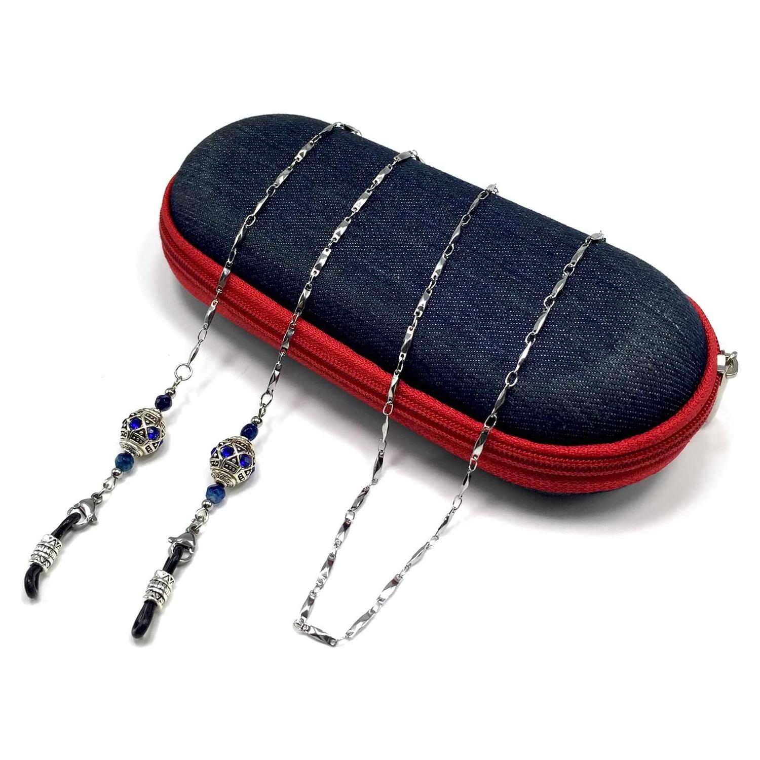 Cadena para Gafas ALBATROSART Cuentas de Piedra Natural