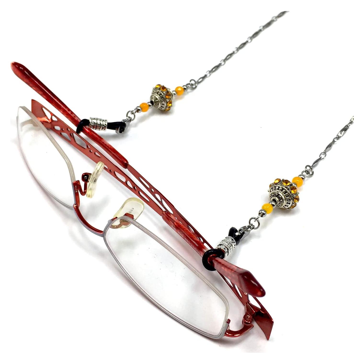 Cadena para Gafas ALBATROSART con Cuentas Naturales 76 cm