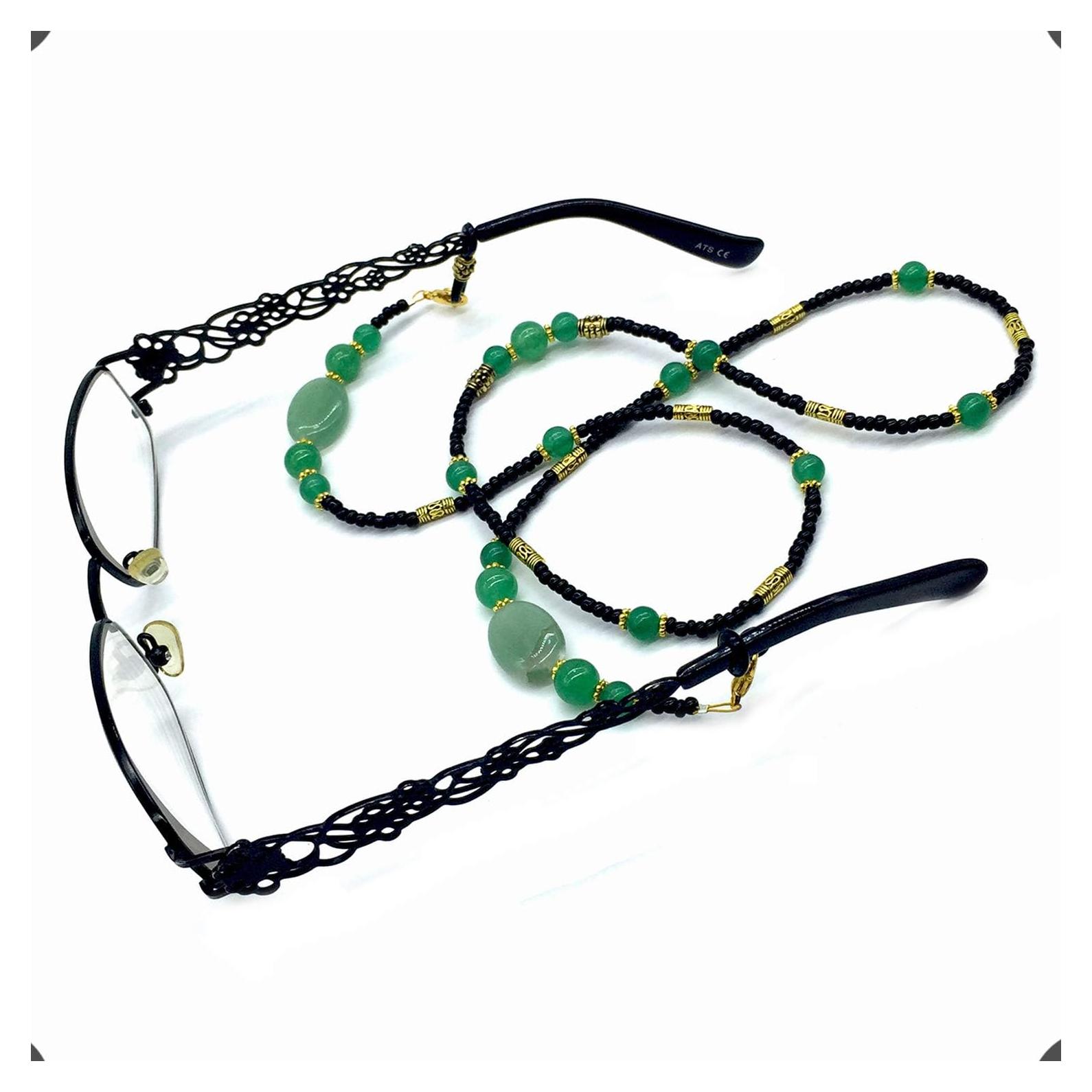 Cadena para Gafas ALBATROSART con Cuentas de Aventurina