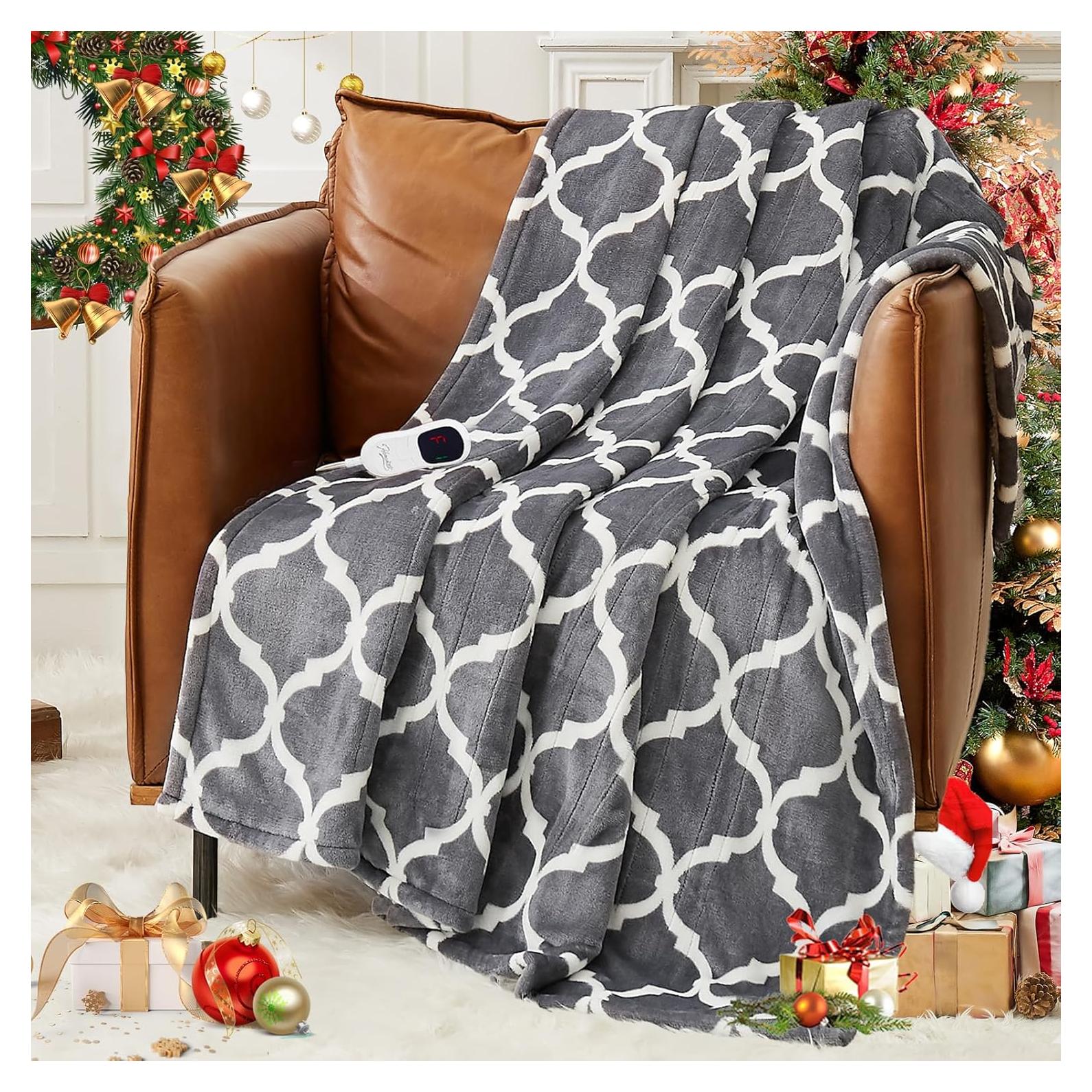 Manta Eléctrica Calentada Homemate 127x152 cm 10 Niveles Calor