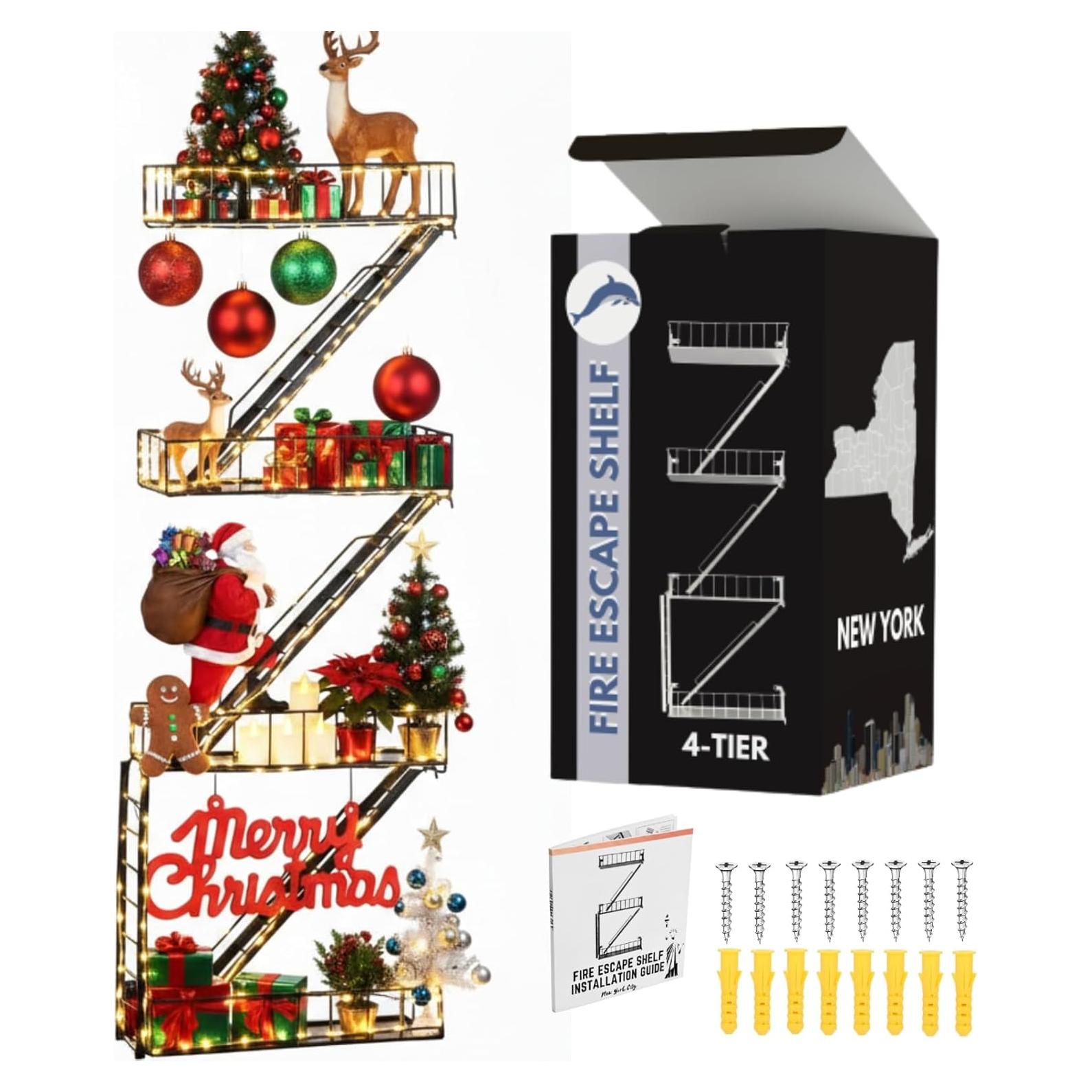 Estante de Pared de Escape de Fuego VERSATILE KAS Negro 4 Niveles