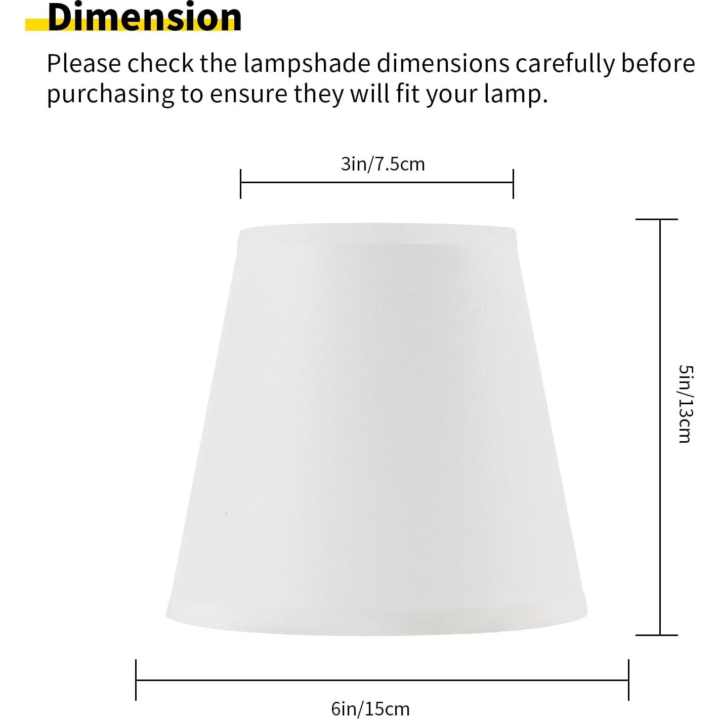 Juego de 6 Pantallas de Lámpara Clip-on Zapanopan Blanco