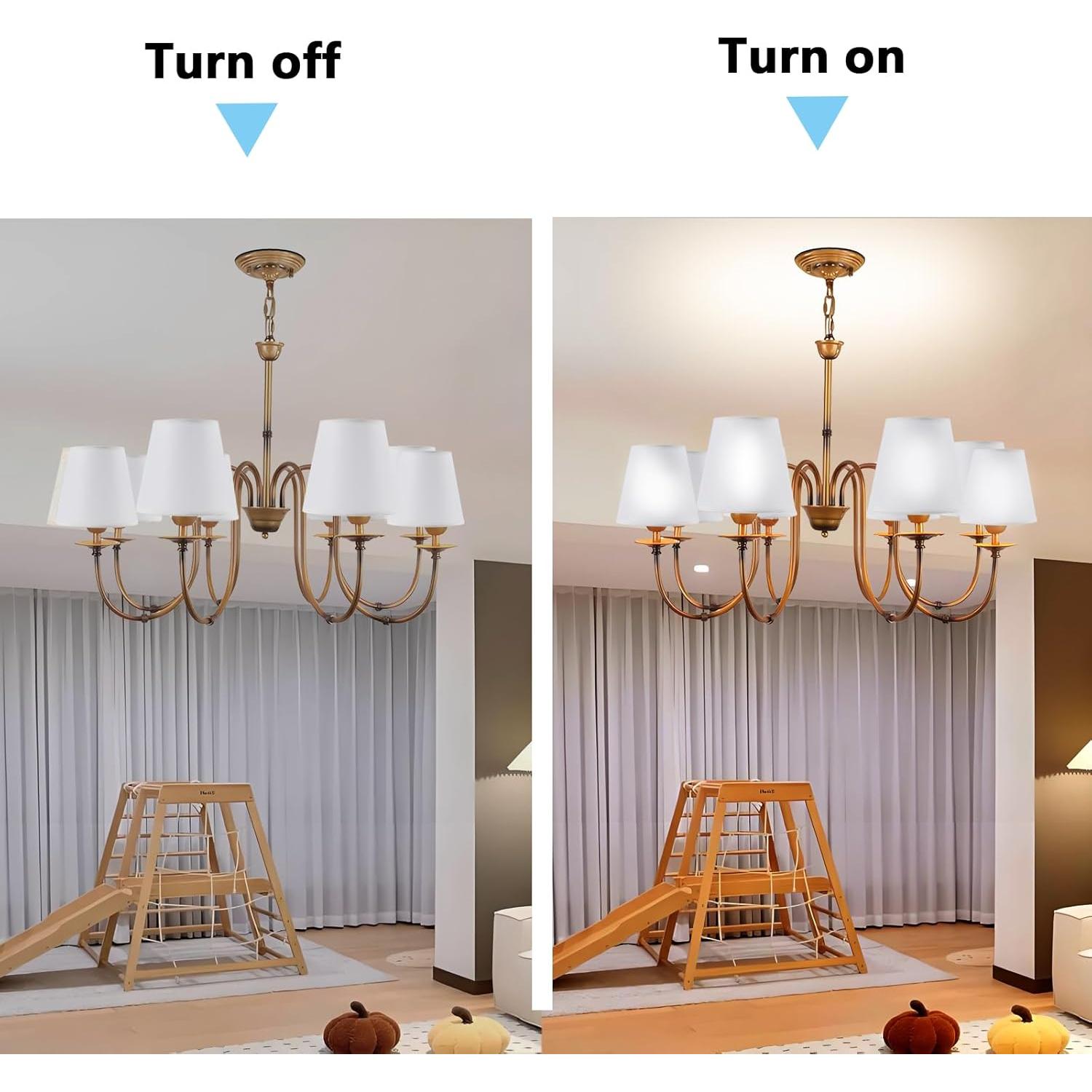 Juego de 6 Pantallas de Lámpara Clip-on Zapanopan Blanco