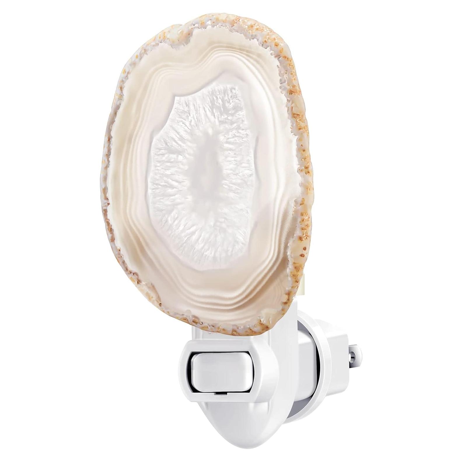 Luz Nocturna de Ágata Hortsun Beige con Interruptor 7W