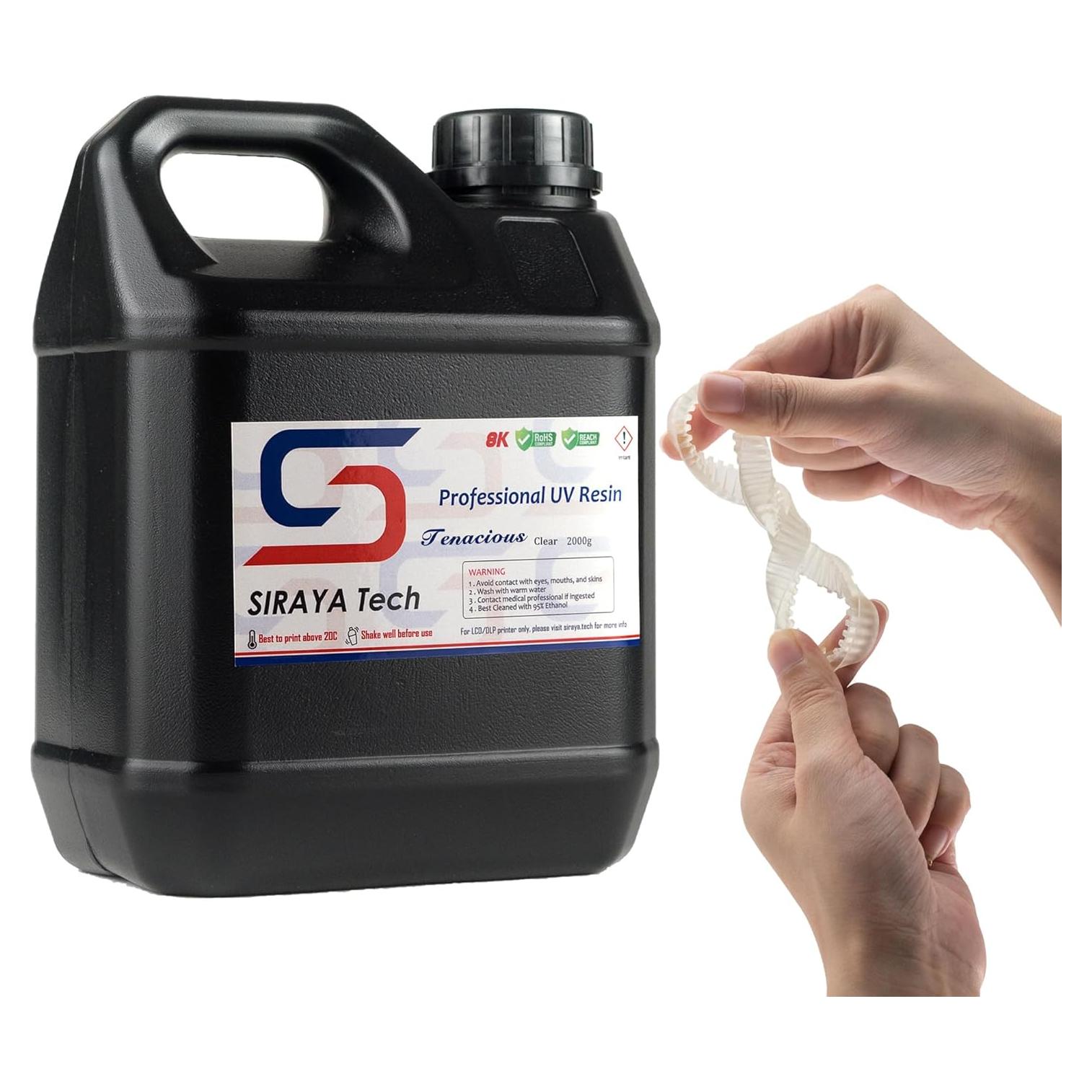 Resina Flexible 405nm Siraya Tech Tenacious 2000g Transparente