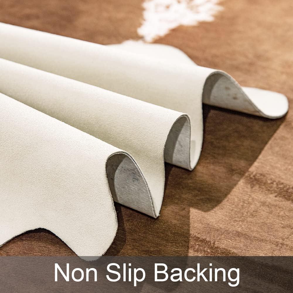 Alfombra de Piel de Vaca Falsa AROGAN 1.4x1.6m Marrón