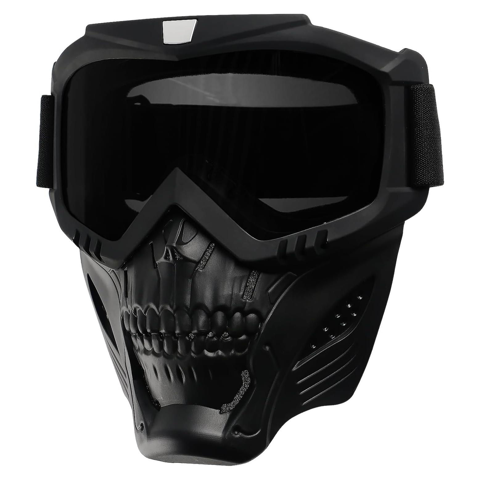 Gafas de Motocicleta GGBuy con Calavera y Lentes Negras UV