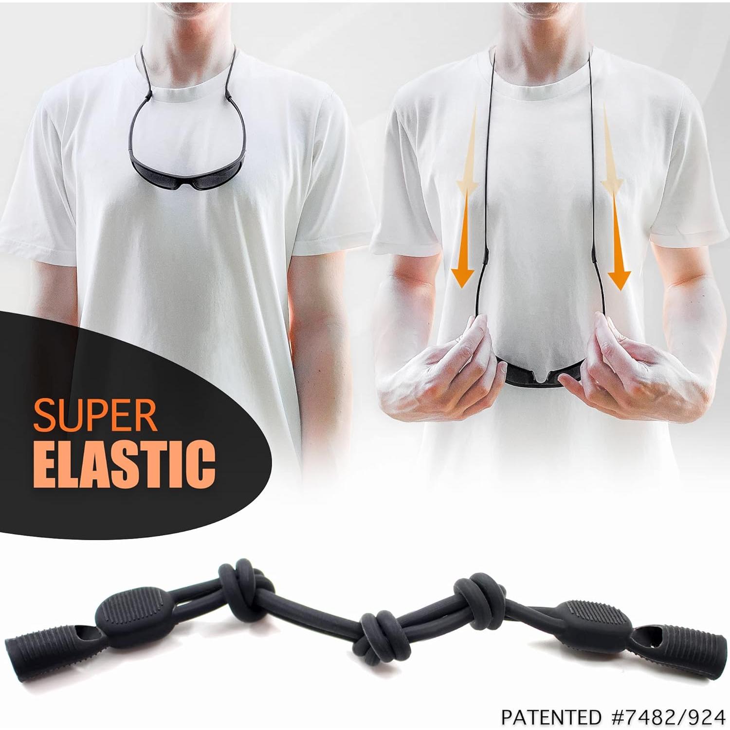 Soporte para Gafas SIGONNA Correa Ajustable Silicona Negra