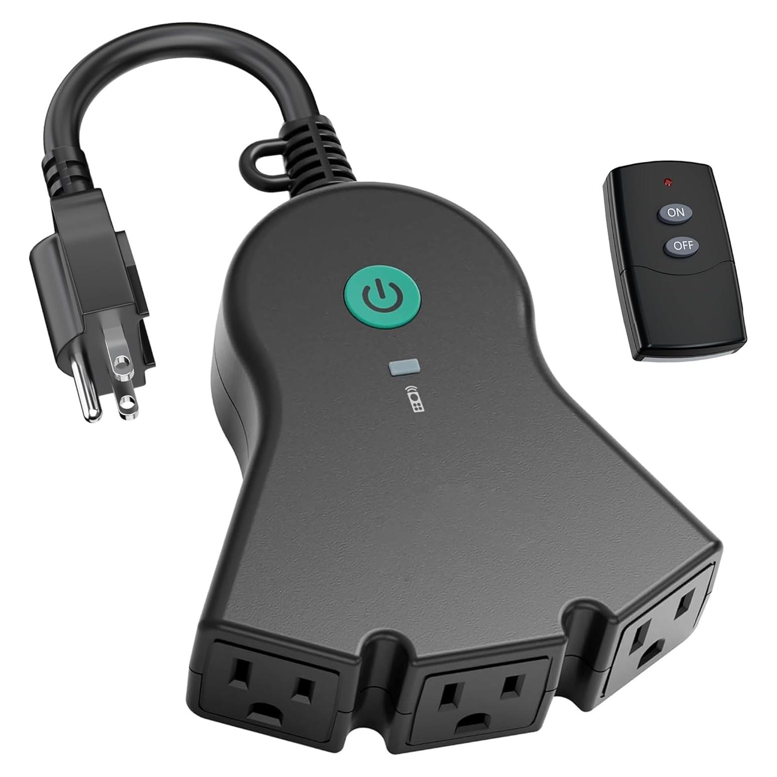 Enchufe Inalámbrico BN-LINK 3 Patas 15A Control Remoto