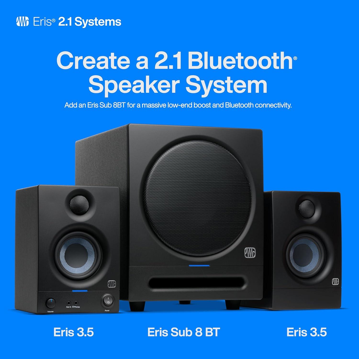 Monitores de Estudio PreSonus Eris 3.5 - 50W, 2 Unidades