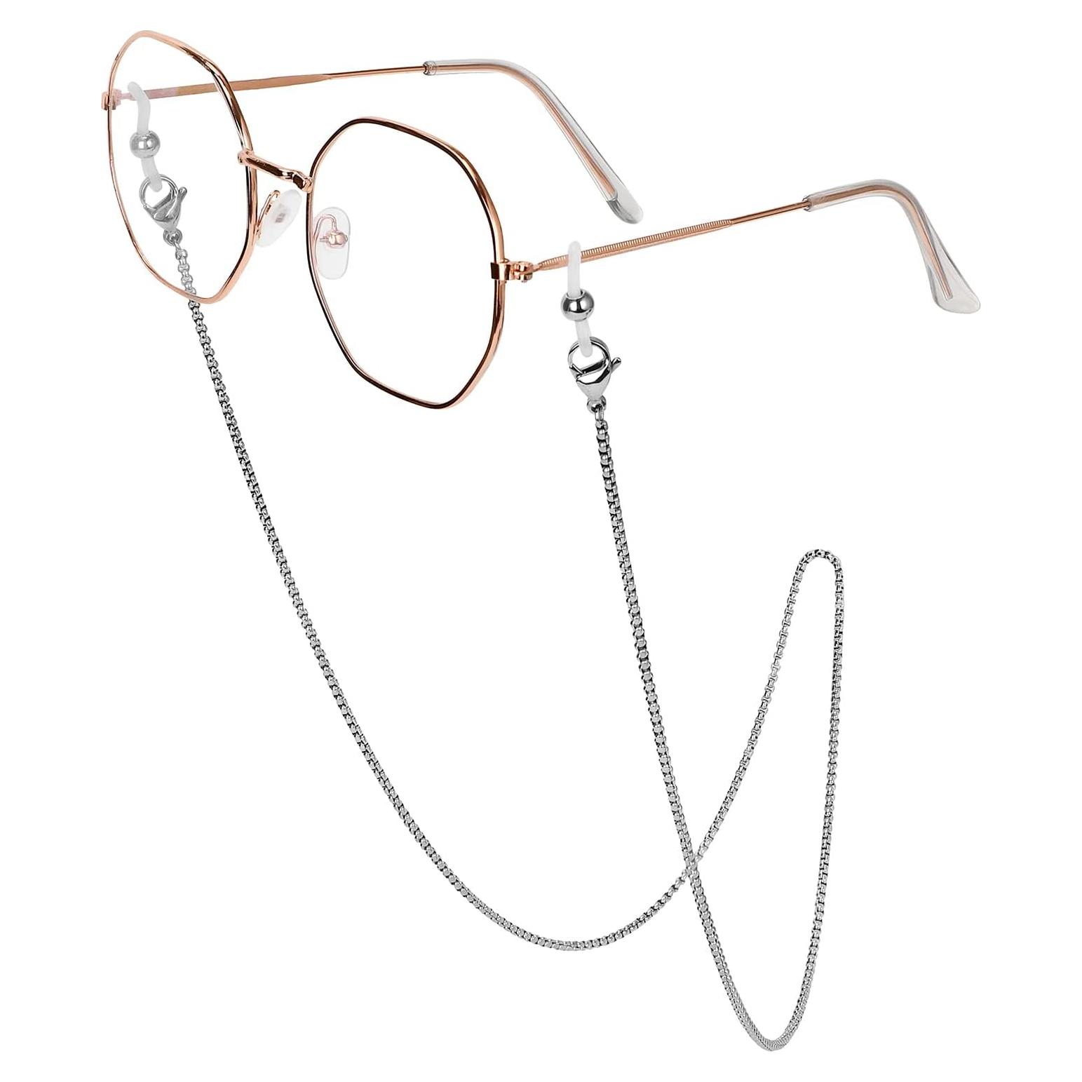 Cadena de Gafas Acero Inoxidable Plateado 74.93 cm