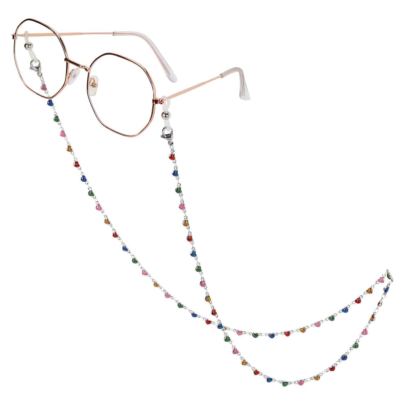 Cadena de Gafas Acero Inoxidable EY-23-12 74.93 cm Perlas