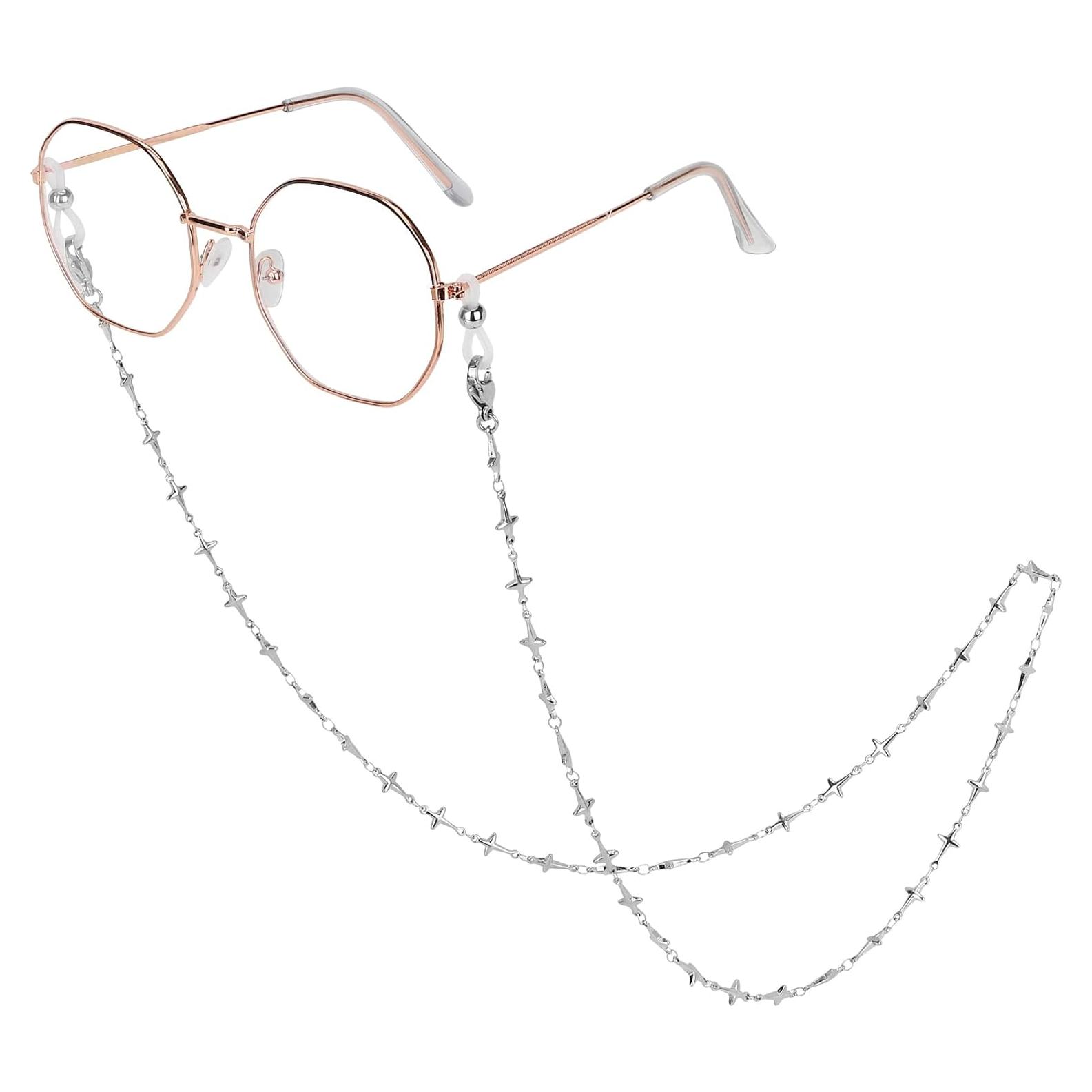 Cadena de Gafas de Acero Inoxidable Hecha a Mano 75 cm