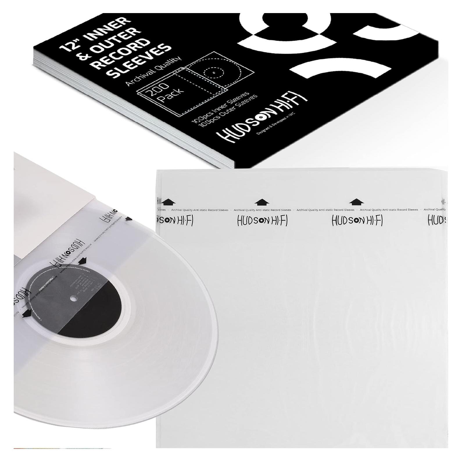 Fundas para Discos de Vinilo Hudson Hi-Fi 200 Piezas