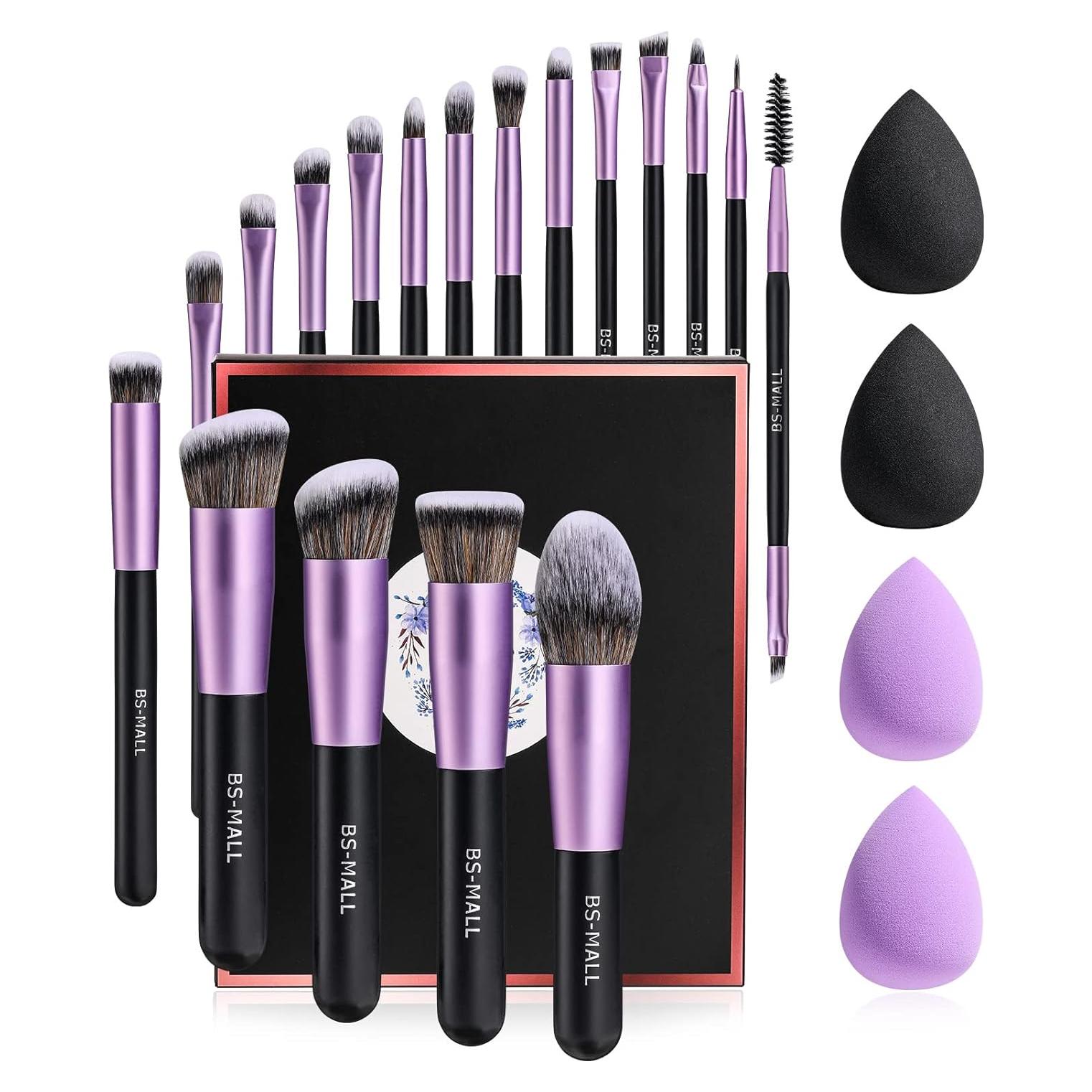 Conjunto de Brochas de Maquillaje BS-MALL 18 Piezas Sintéticas