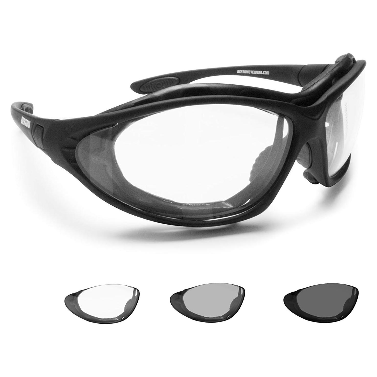 Gafas de Motocicleta Bertoni F333 Lentes Fotoquímicas UV