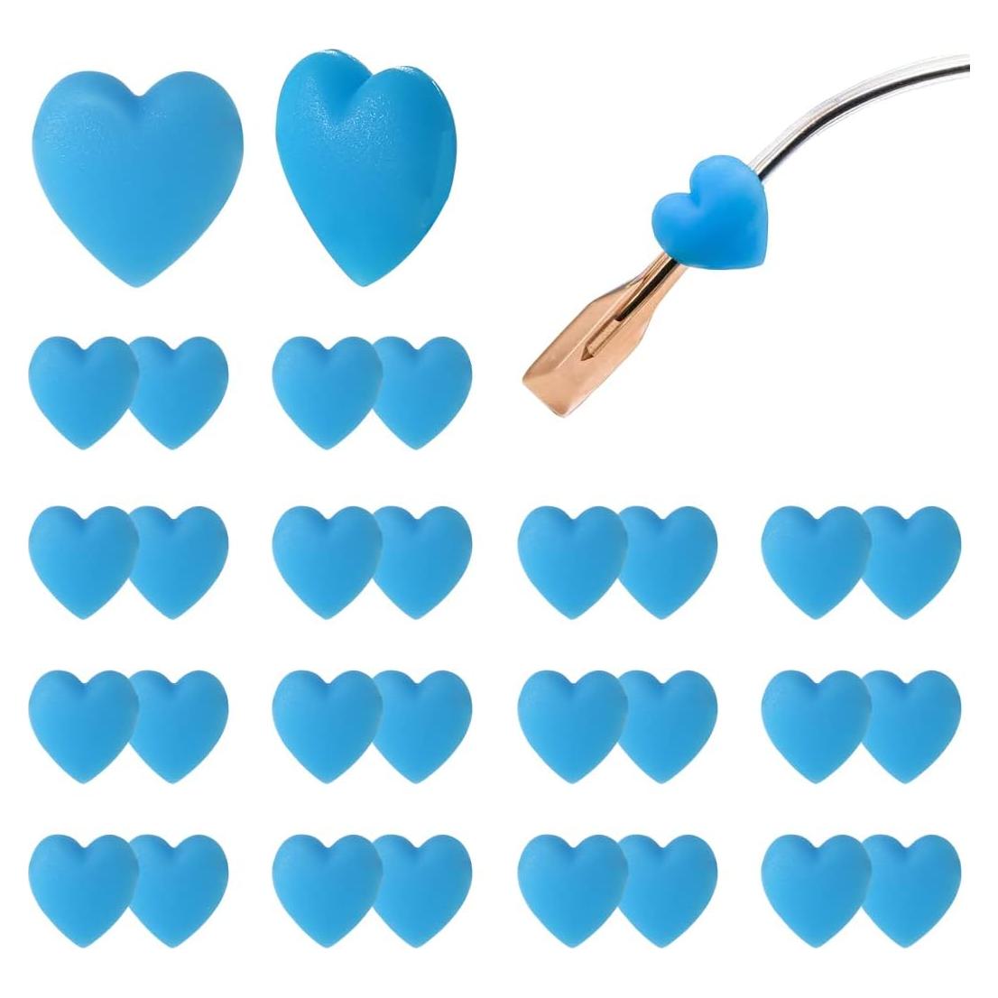 15 Pares de Ganchos para Gafas iGeyzoe Amor Azul Silicona