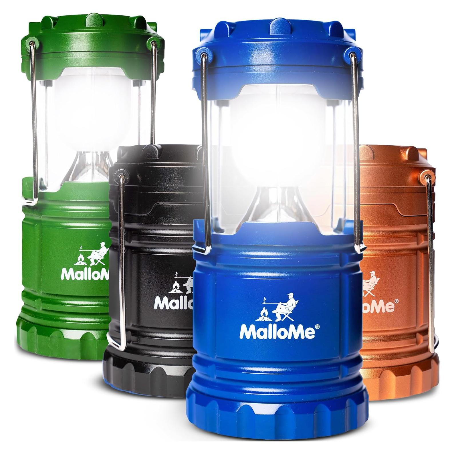 Linterna de Camping MalloMe Paquete de 4 LED Multicolor