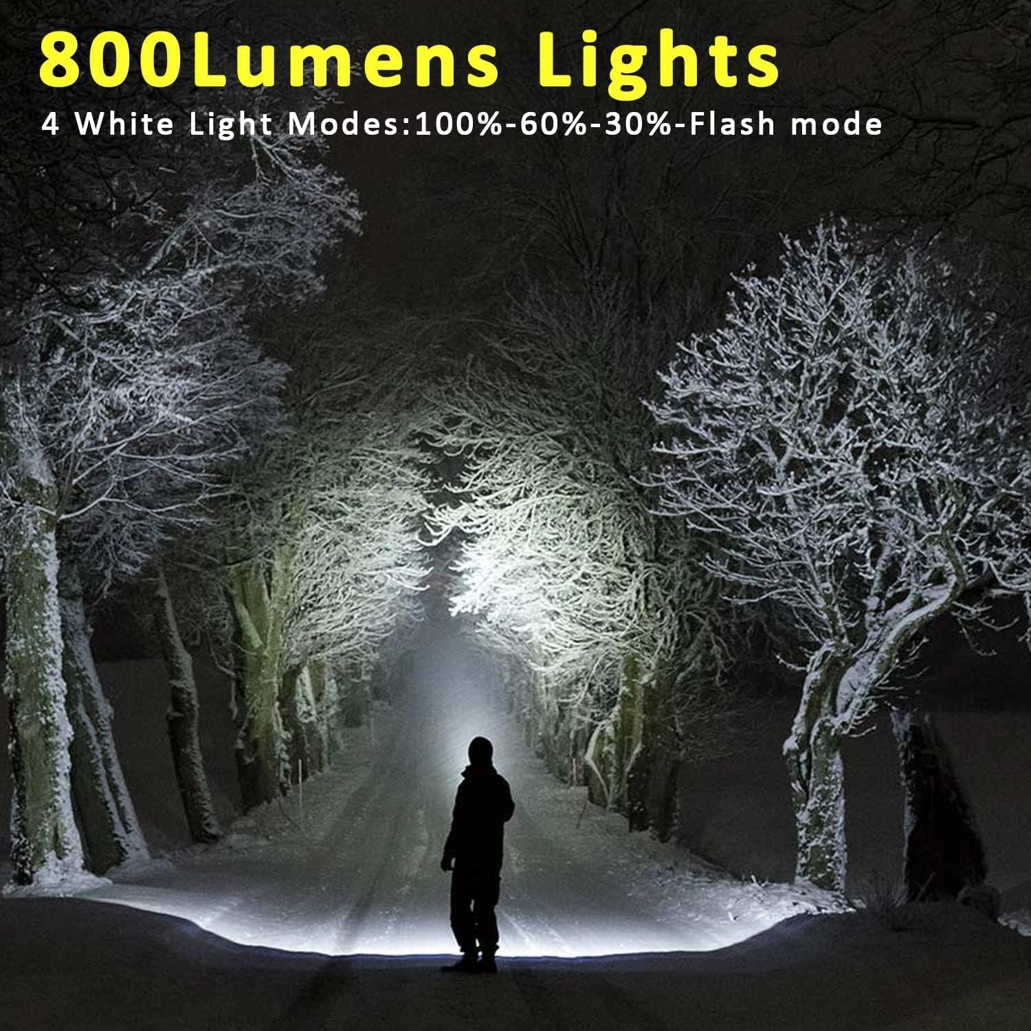 Linterna de Trabajo MAKDAK 2Pcs 800 Lúmenes Recargable