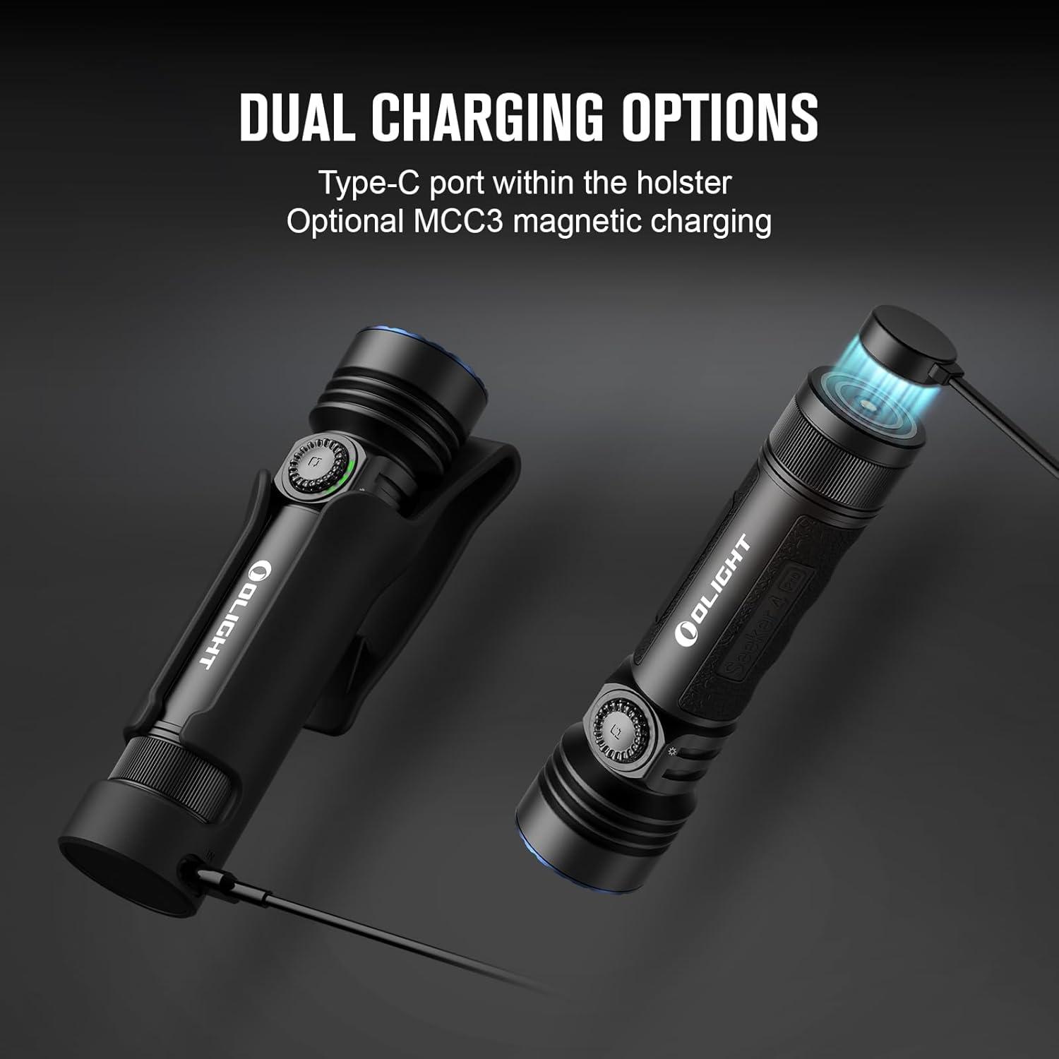 Linterna OLIGHT Seeker 4 Pro 4600 Lúmenes USB C Impermeable