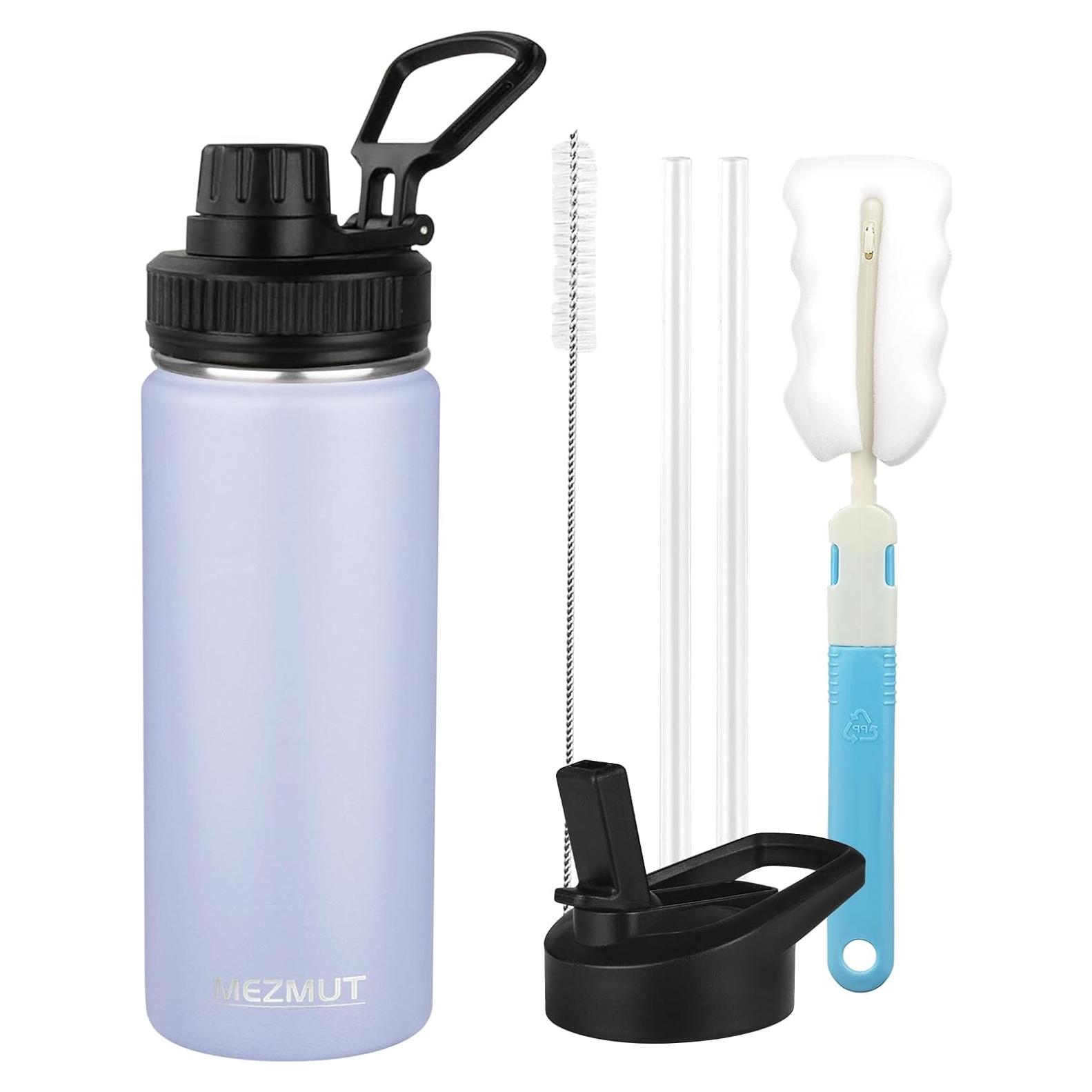 Botella de Agua Aislada MEZMUT 18oz Acero Inoxidable Púrpura