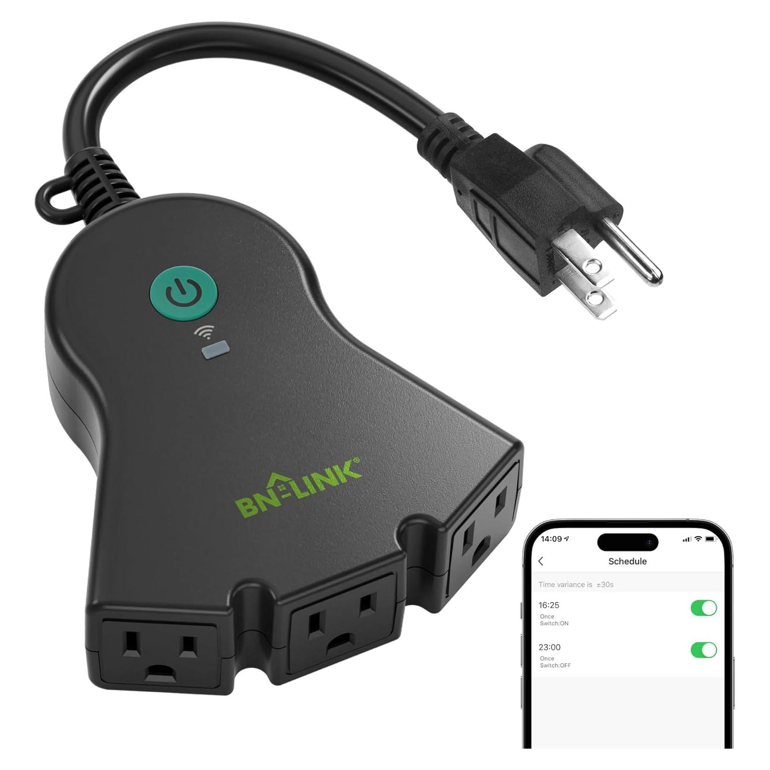 Enchufe Inteligente BN-LINK WiFi Exterior 3 Salidas IP44