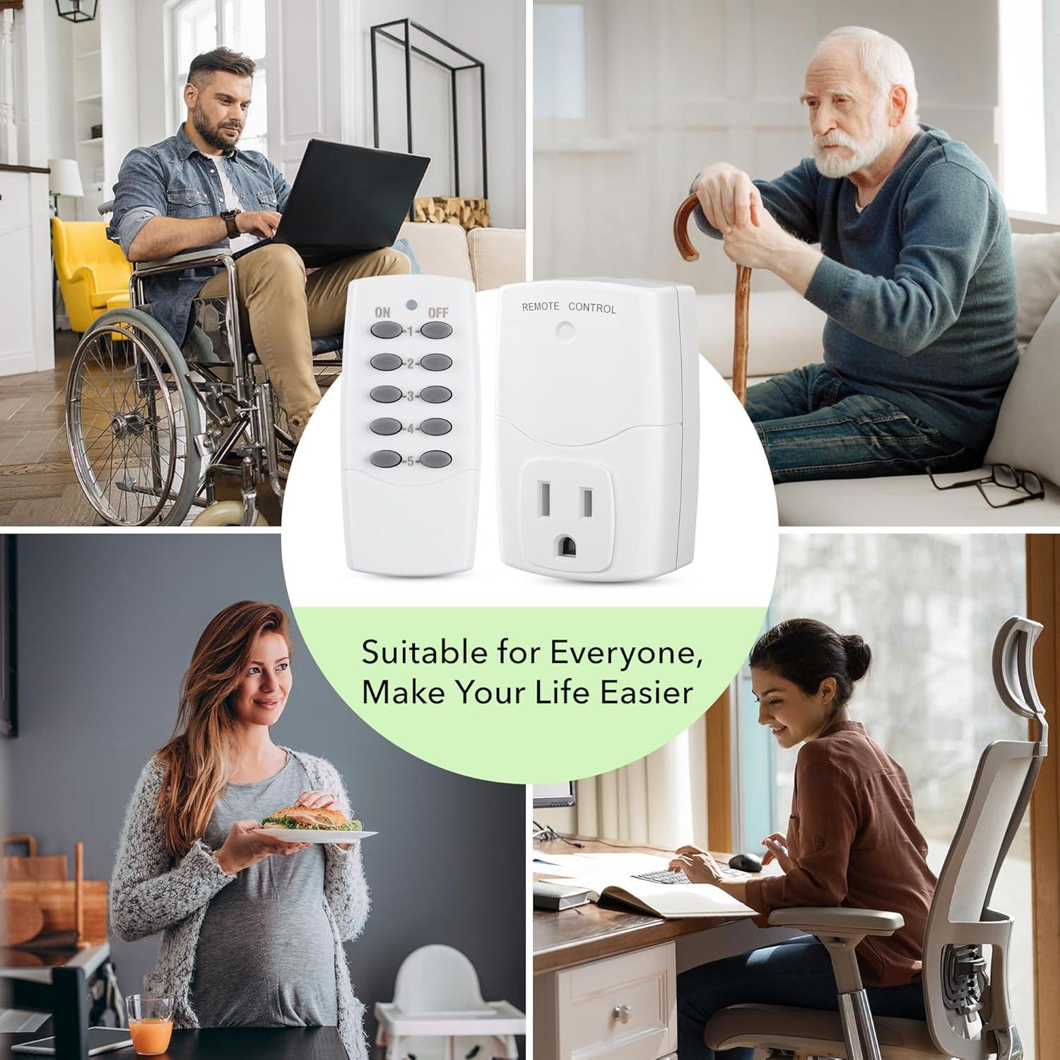 Enchufe Control Remoto BN-LINK 2 Remotos + 5 Enchufes