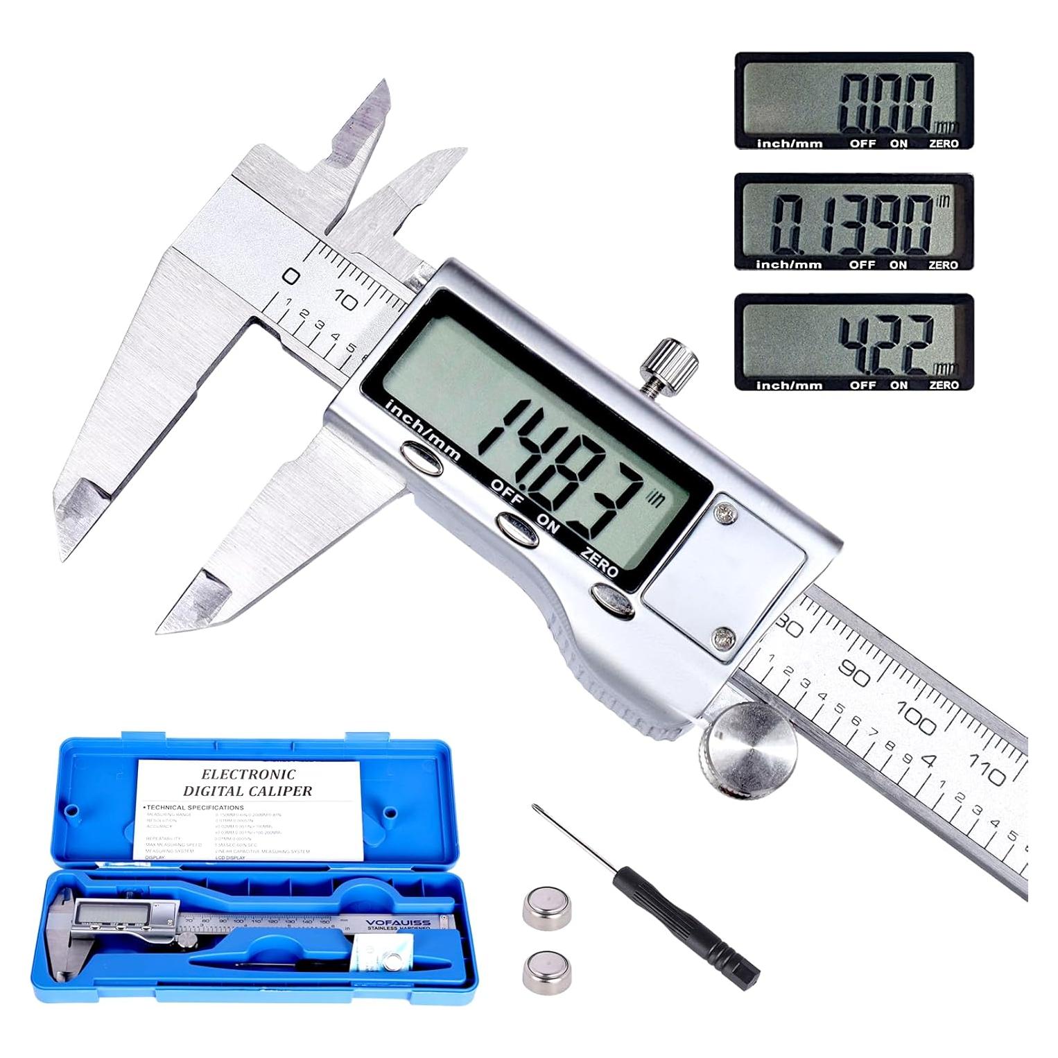 Calibrador Digital Kynup 150mm Acero Inoxidable Pantalla LCD