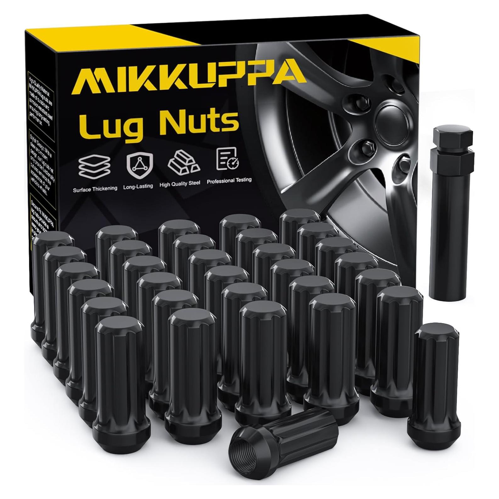Tuercas de Llantas MIKKUPPA M14x1.5 Negras 32pcs