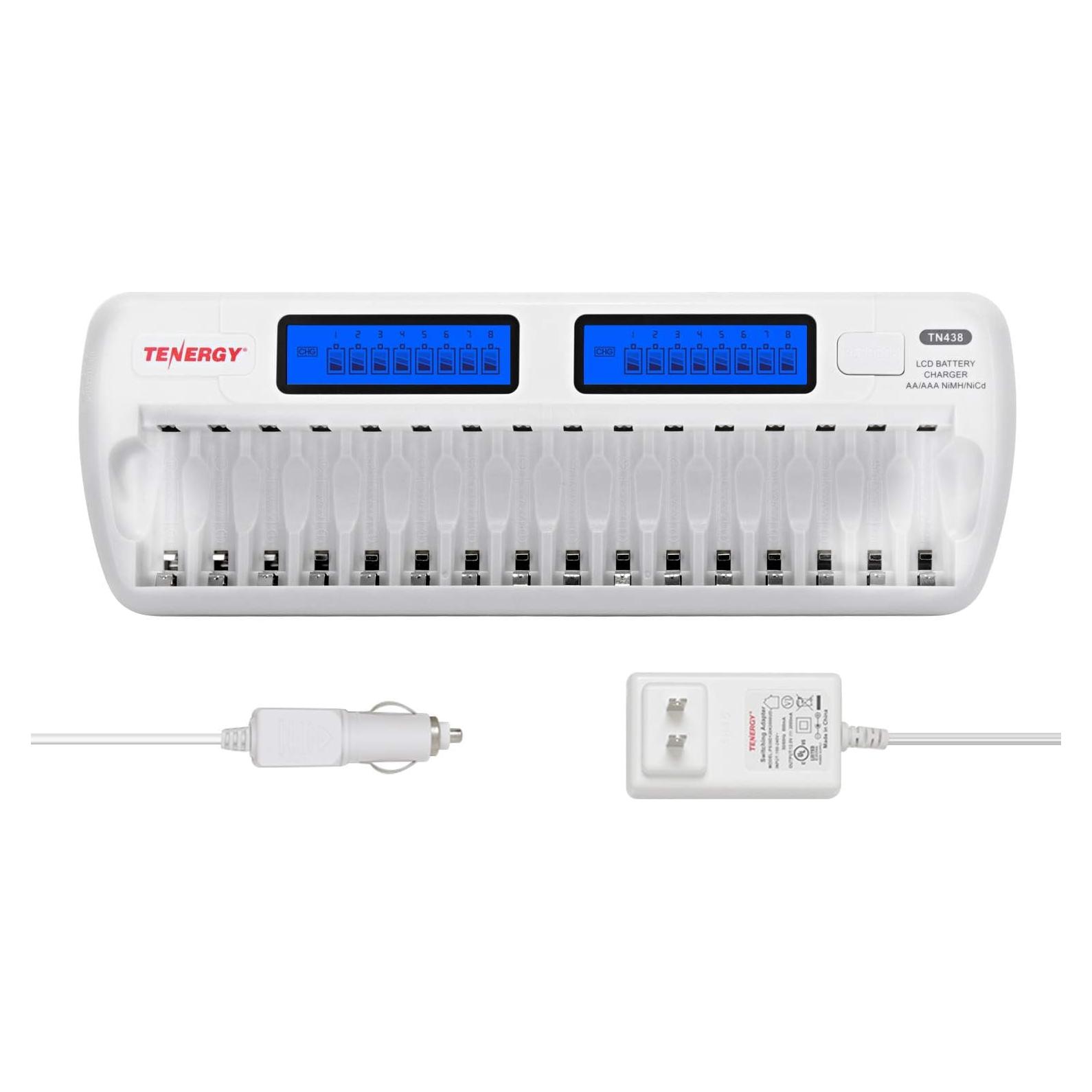 Cargador de Baterías Tenergy TN438 para 16 AA/AAA NiMH/NiCd