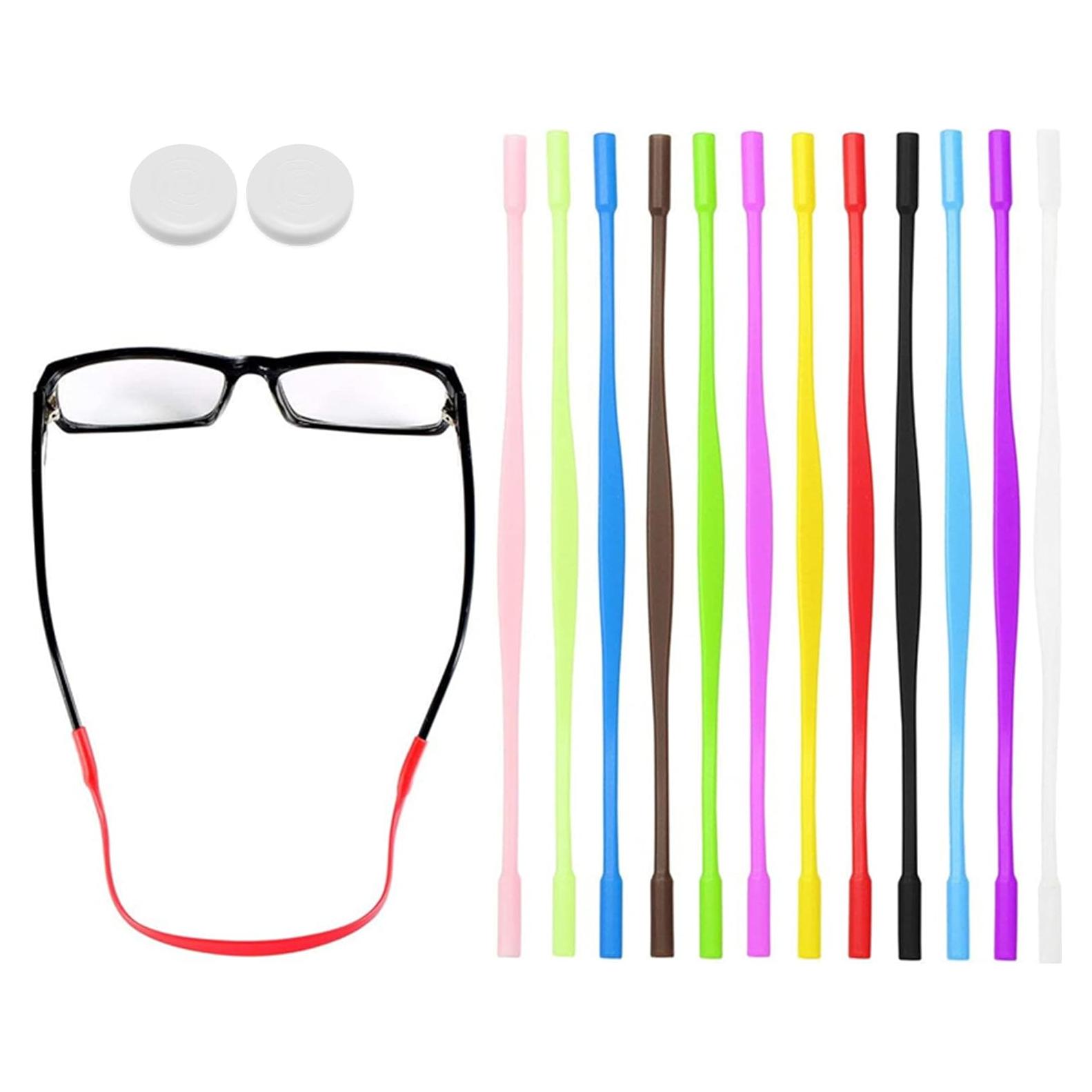 12 Correas de Gafas de Silicona para Niños y Adultos