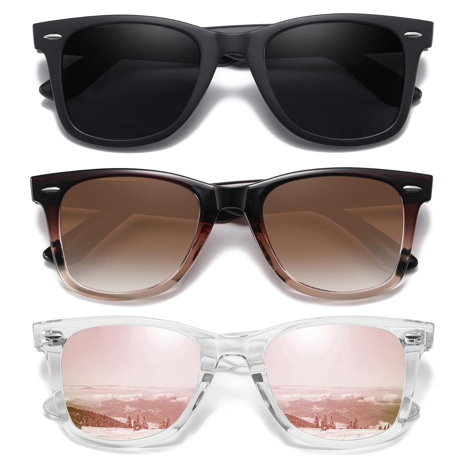 Gafas de Sol Polarizadas MEETSUN Retro UV400 Unisex (3 Paquete)